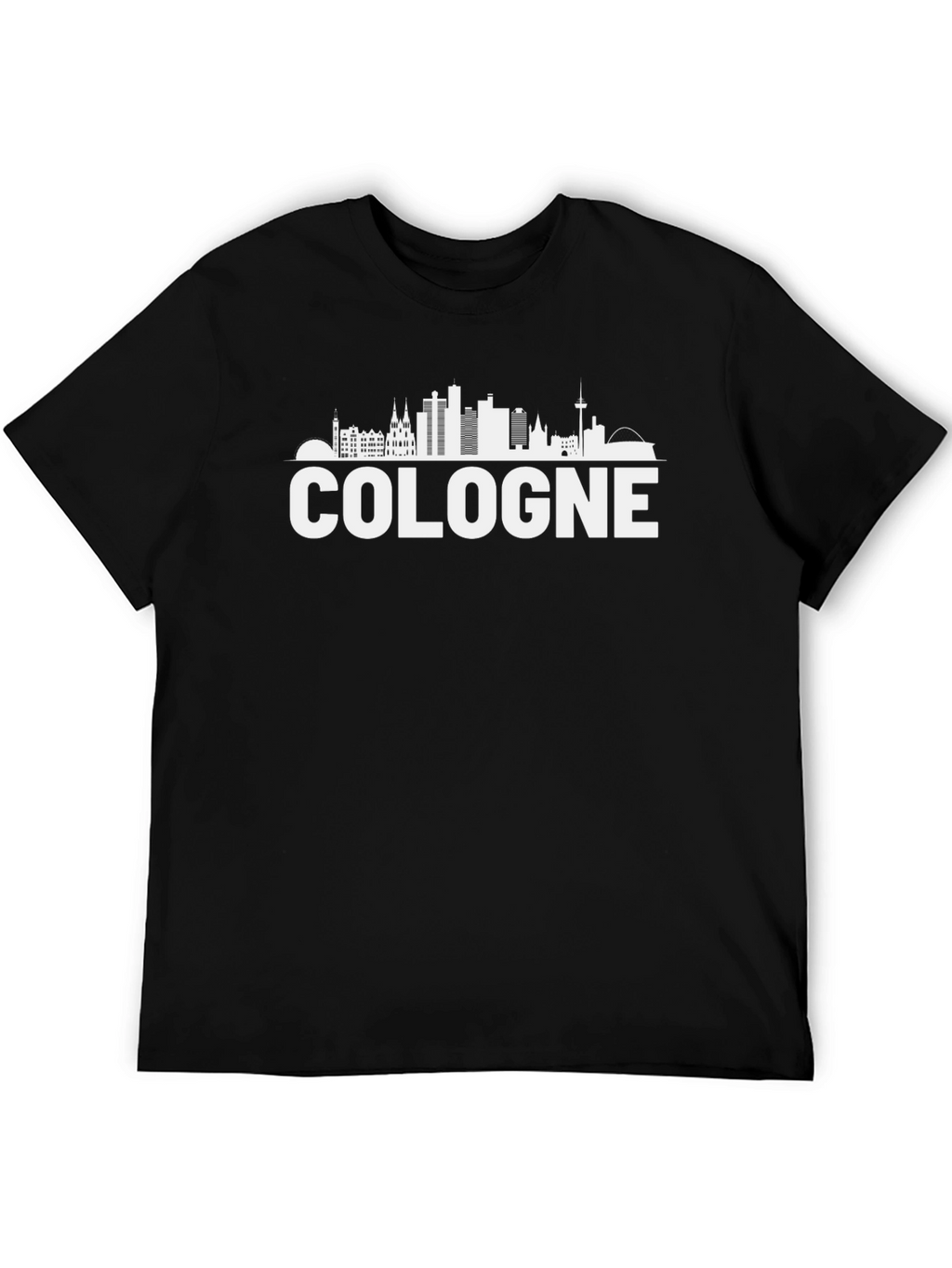 Cologne Skyline Graphic Tee - Black Unisex T-Shirt