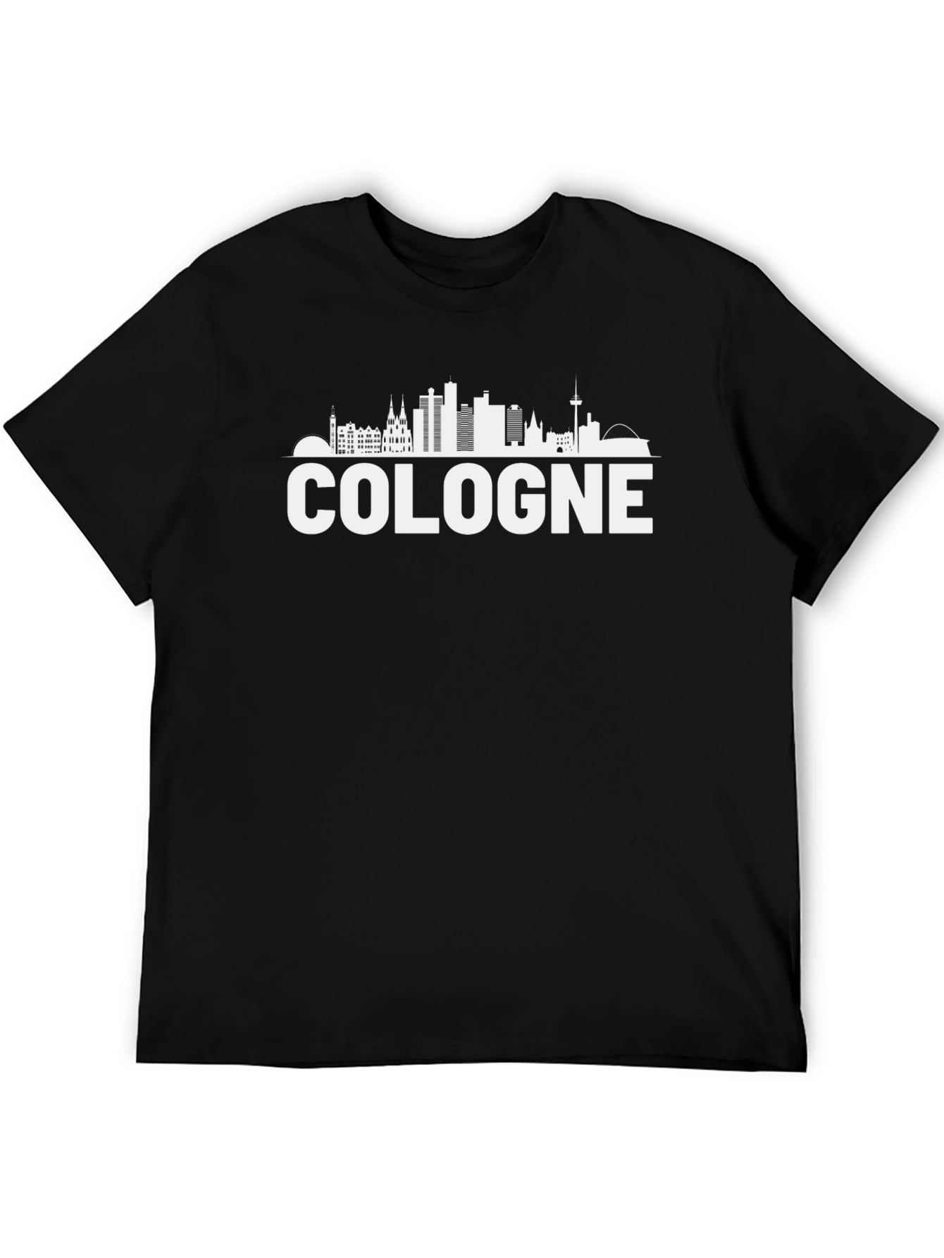 Cologne Skyline Graphic Tee - Black Unisex T-Shirt