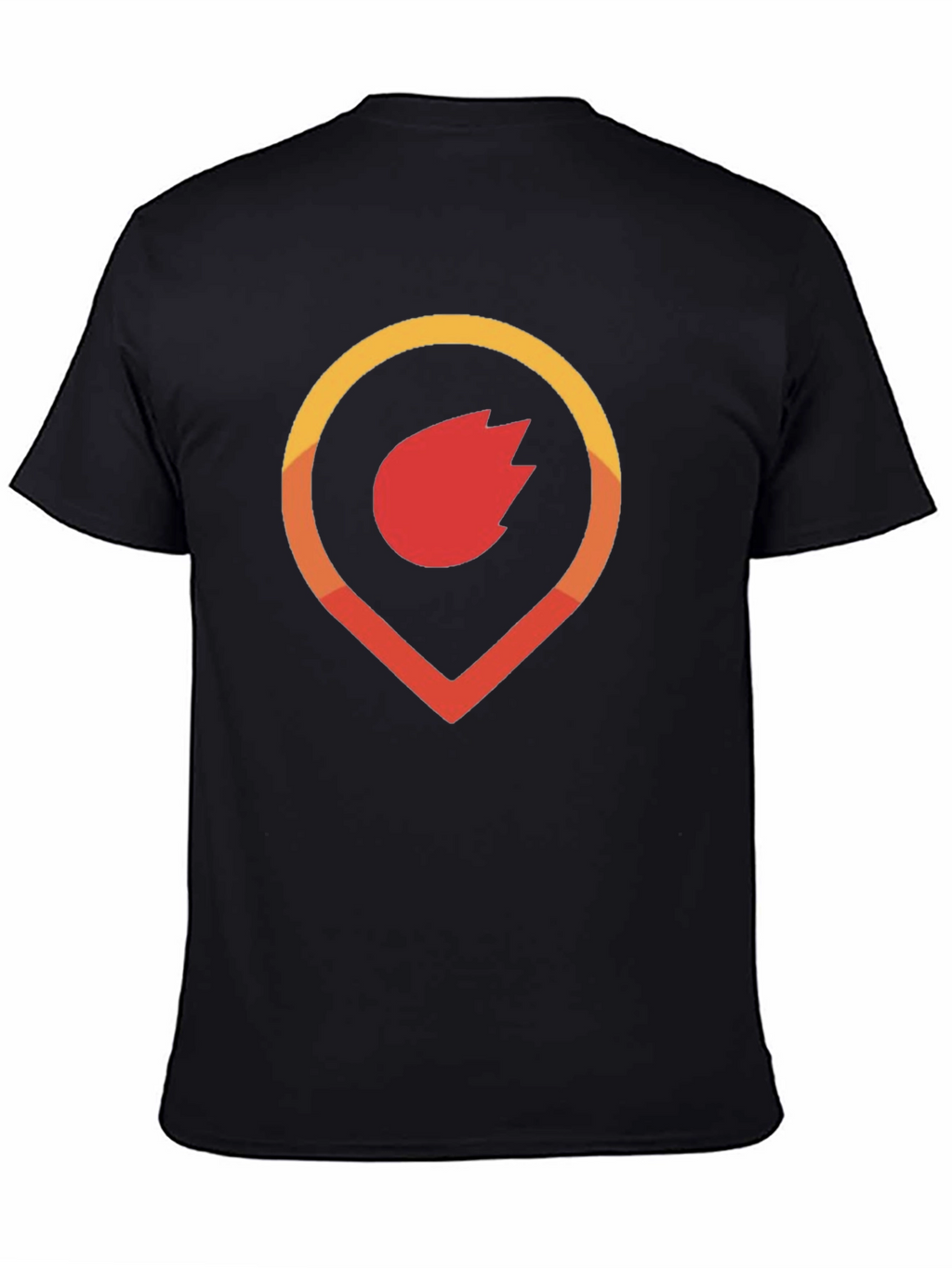 Fiery Location Pin Graphic Tee - Soft Cotton Blend
