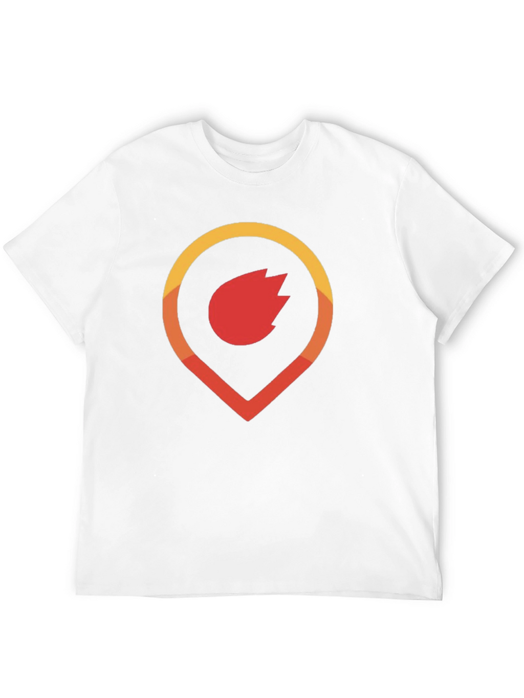 Fiery Location Pin Graphic Tee - Soft Cotton Blend