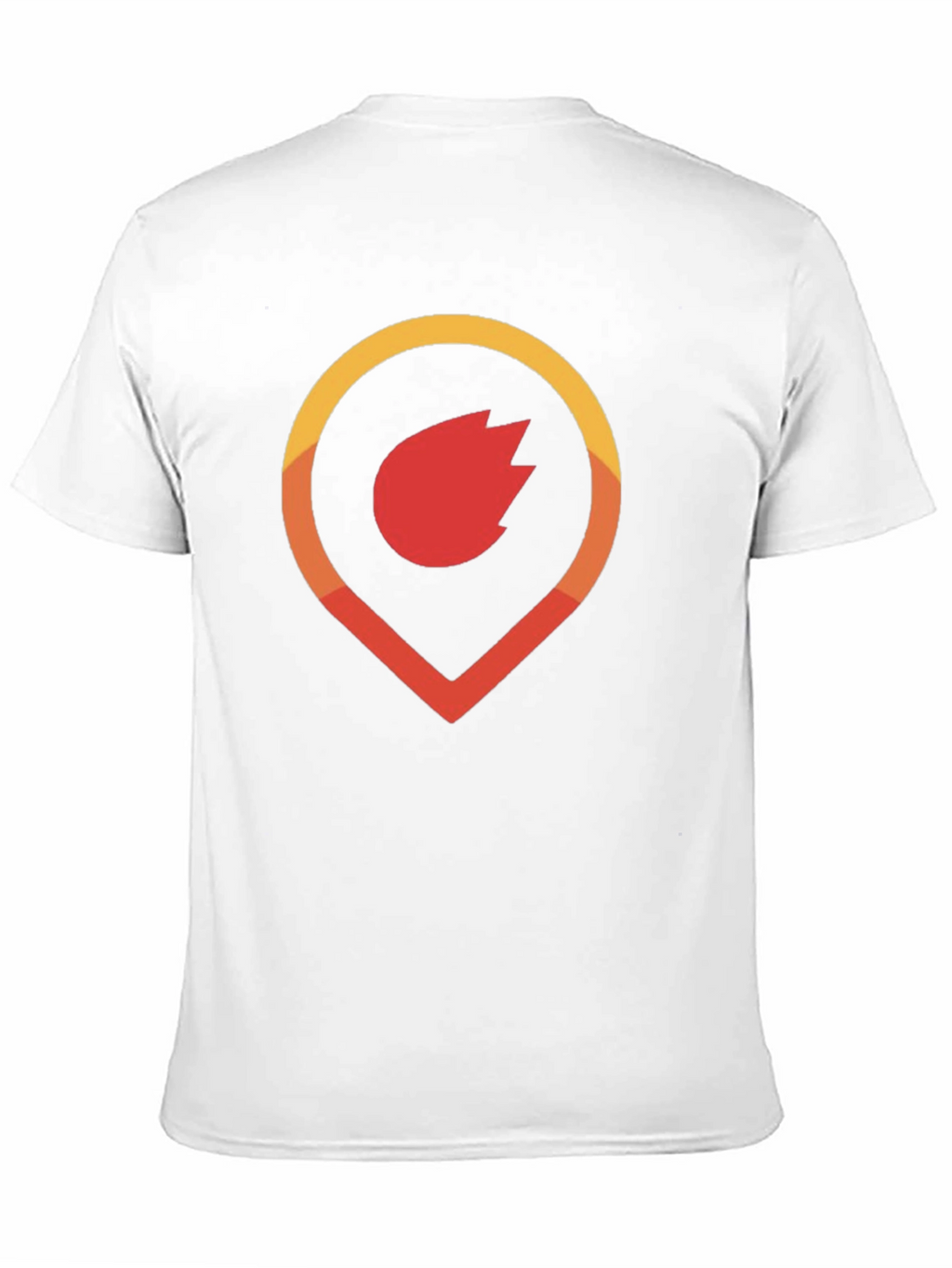 Fiery Location Pin Graphic Tee - Soft Cotton Blend