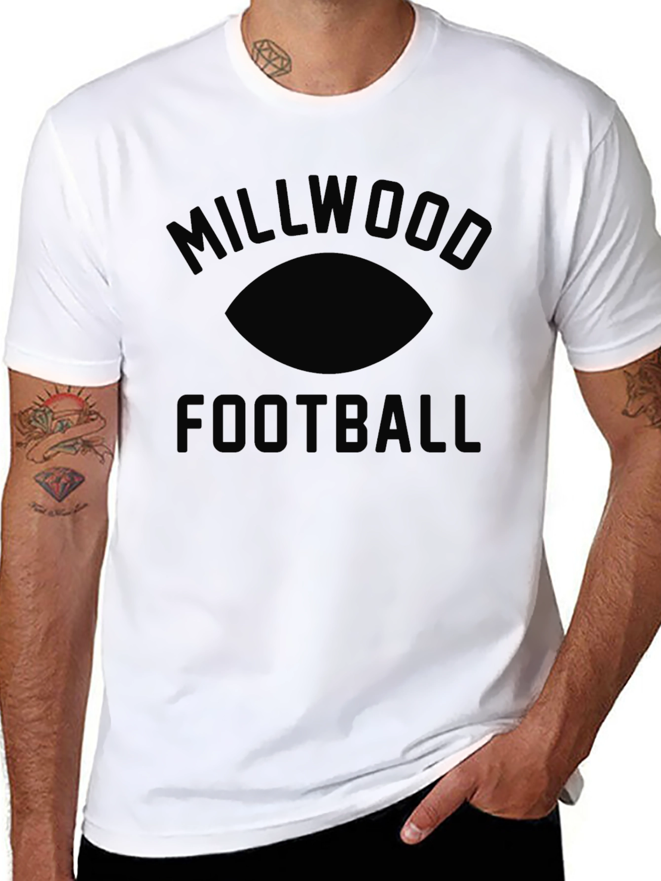 Millwood Football Graphic Tee - Black