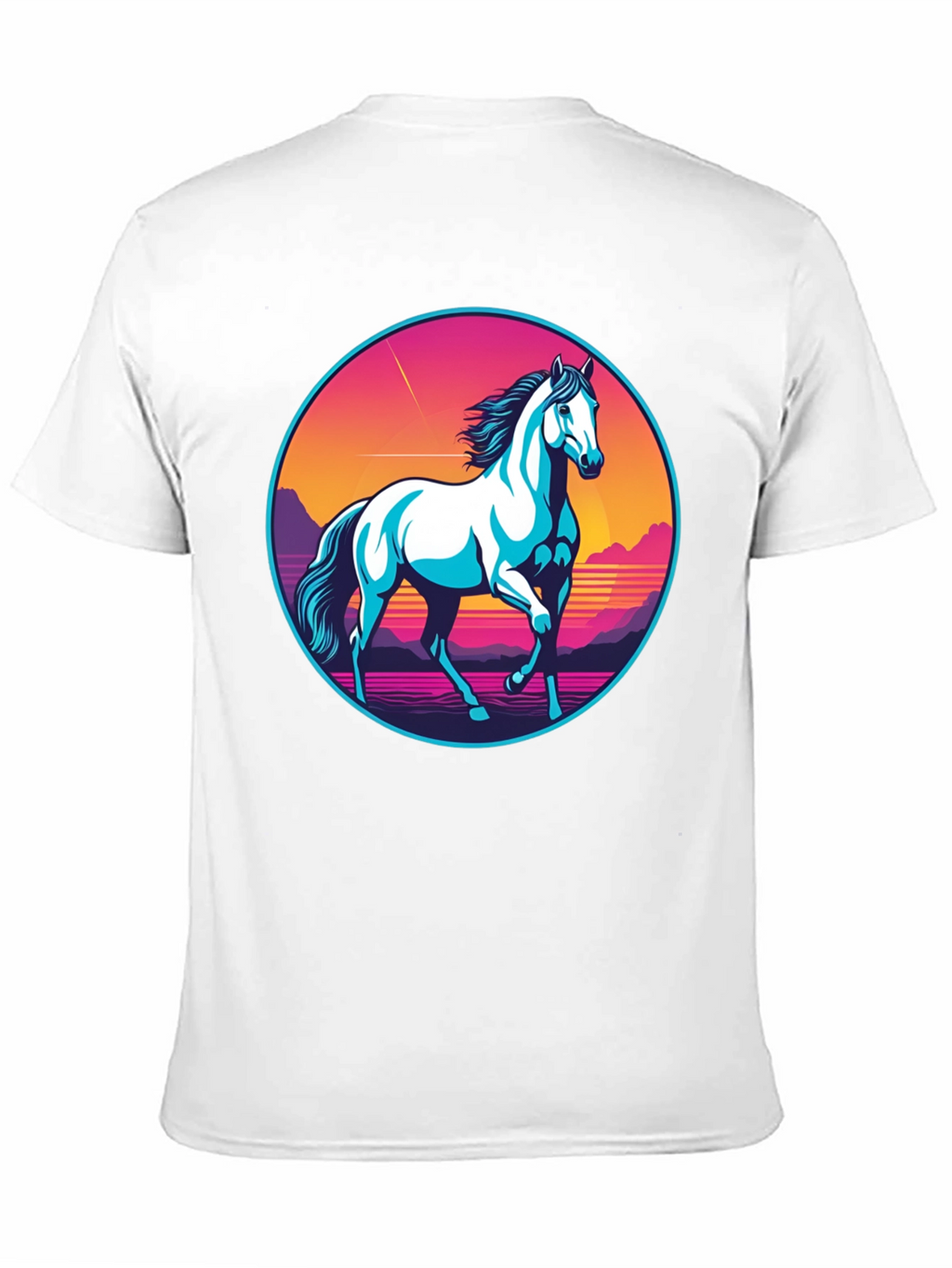 Retro Horse Graphic Tee - Black