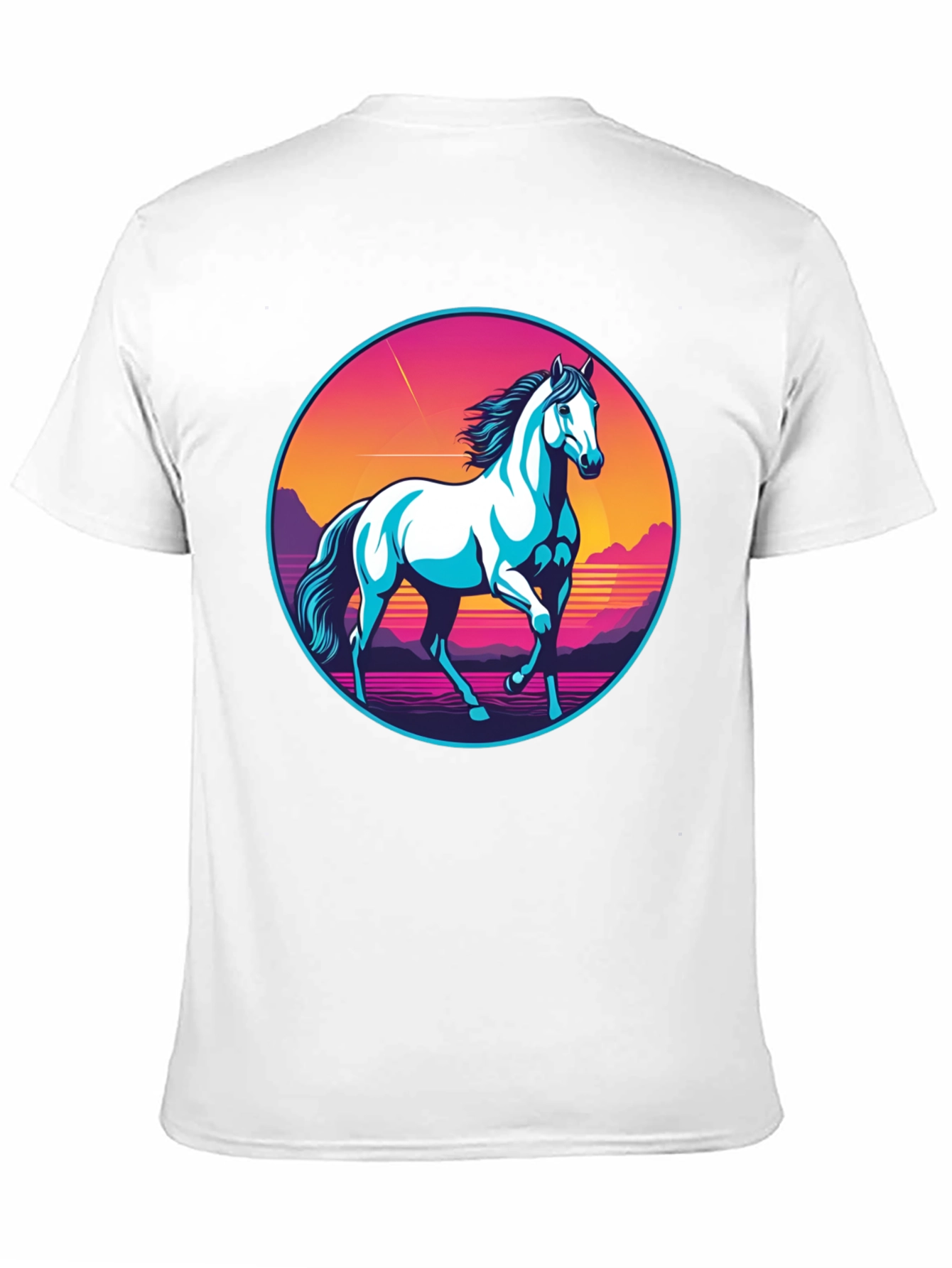 Retro Horse Graphic Tee - Black