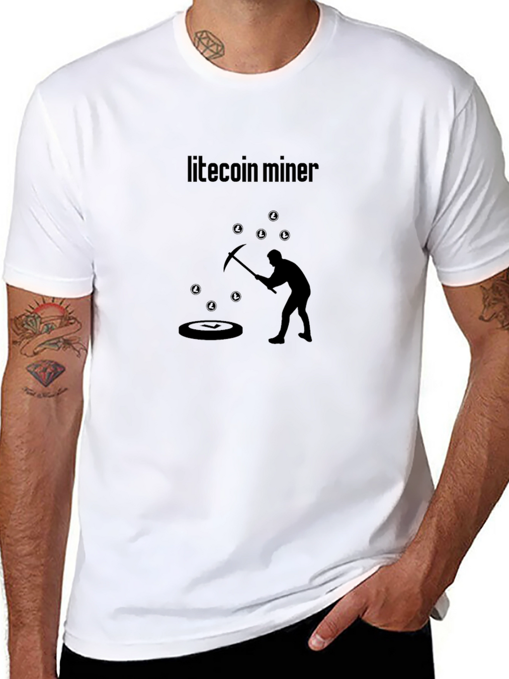 Litecoin Miner Crypto T-Shirt - Black