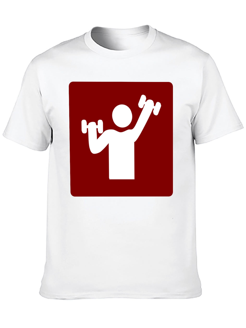 Workout Graphic Tee - Red & White