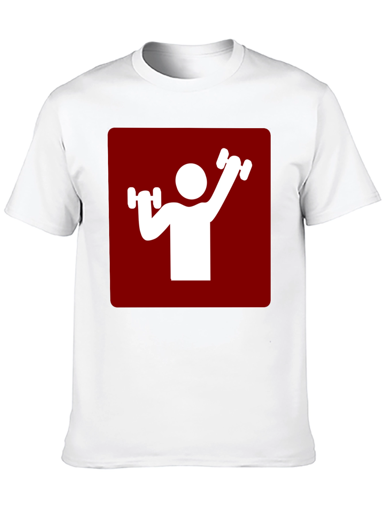 Workout Graphic Tee - Red & White