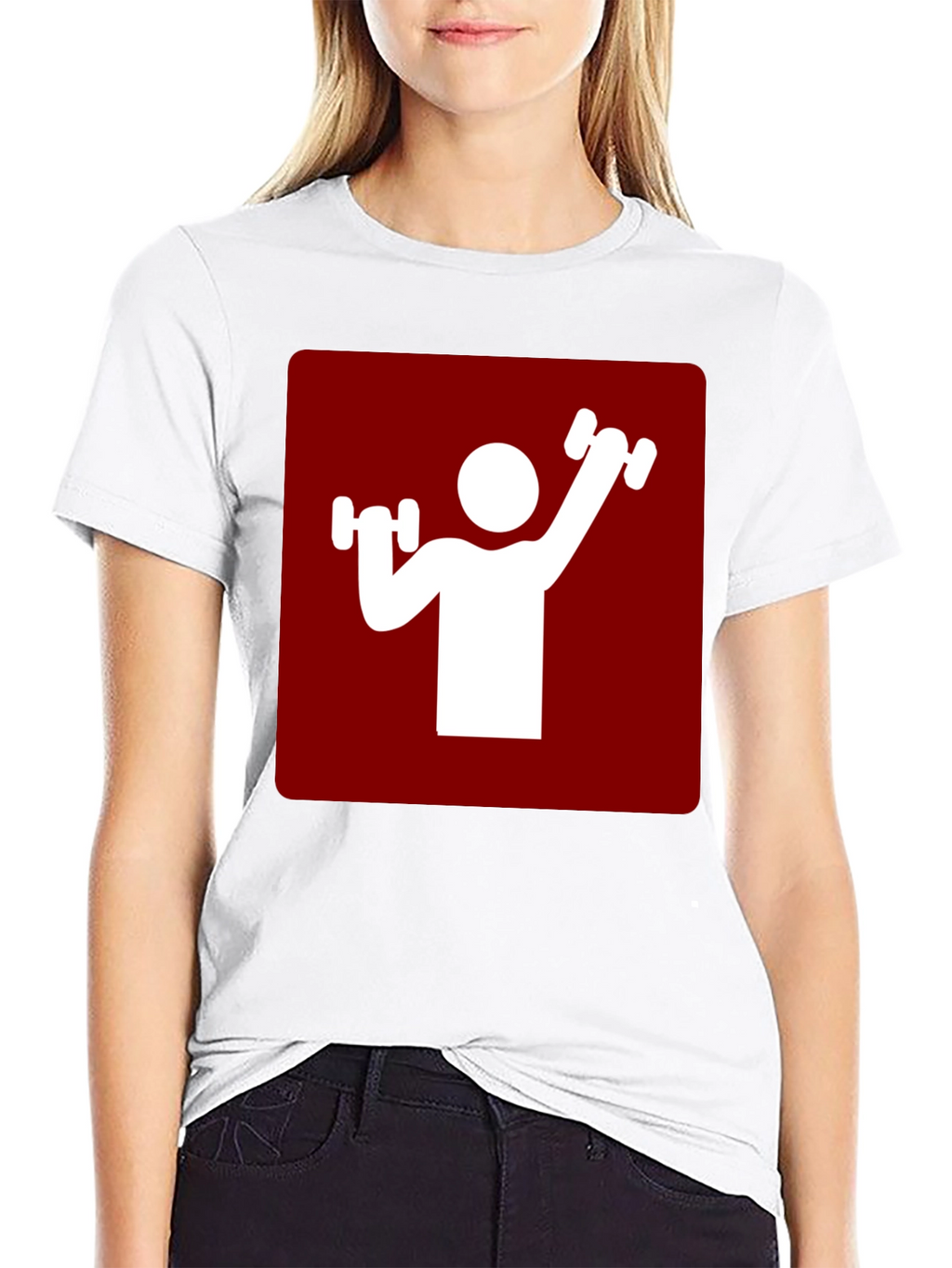 Workout Graphic Tee - Red & White