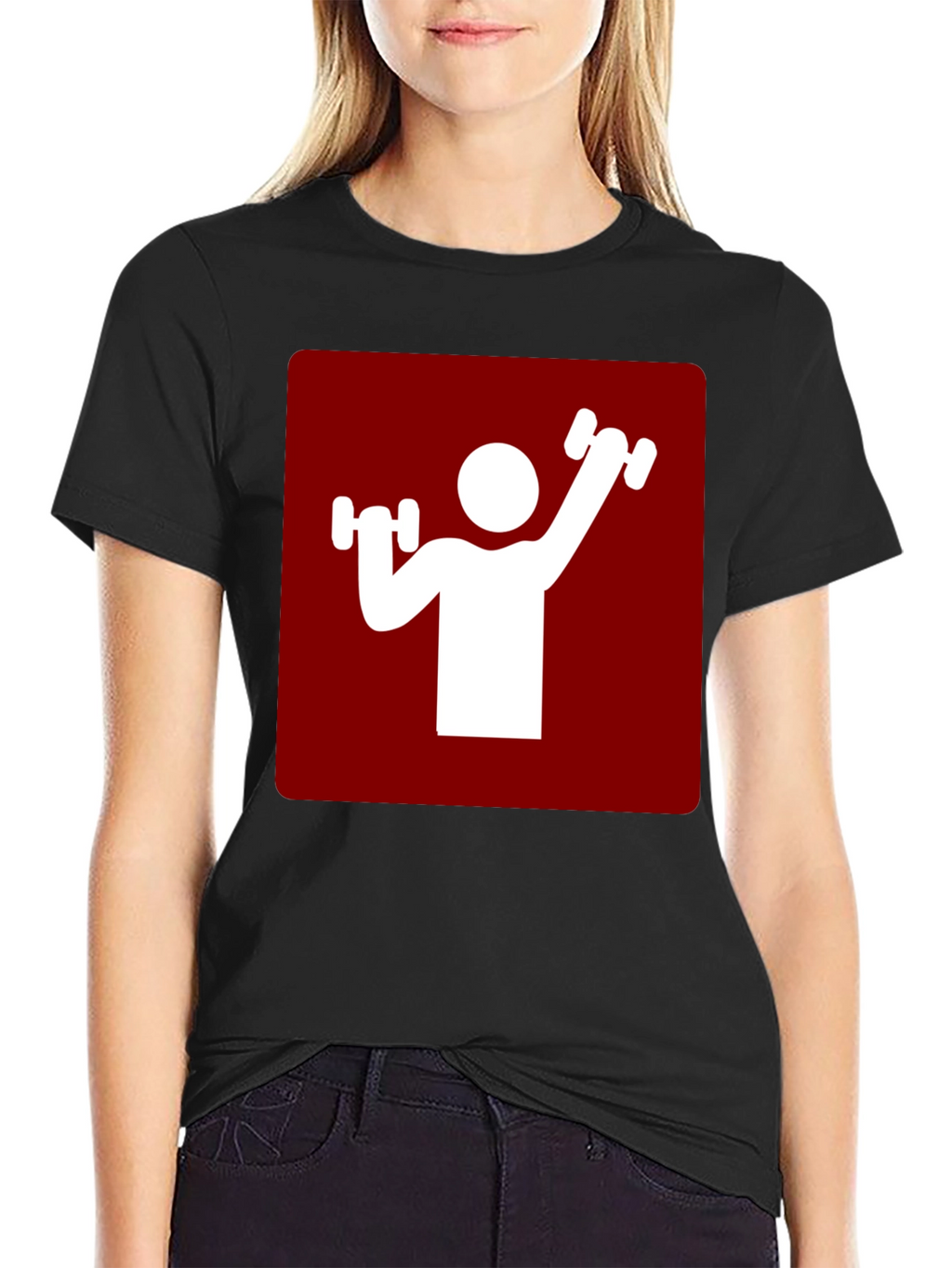 Workout Graphic Tee - Red & White