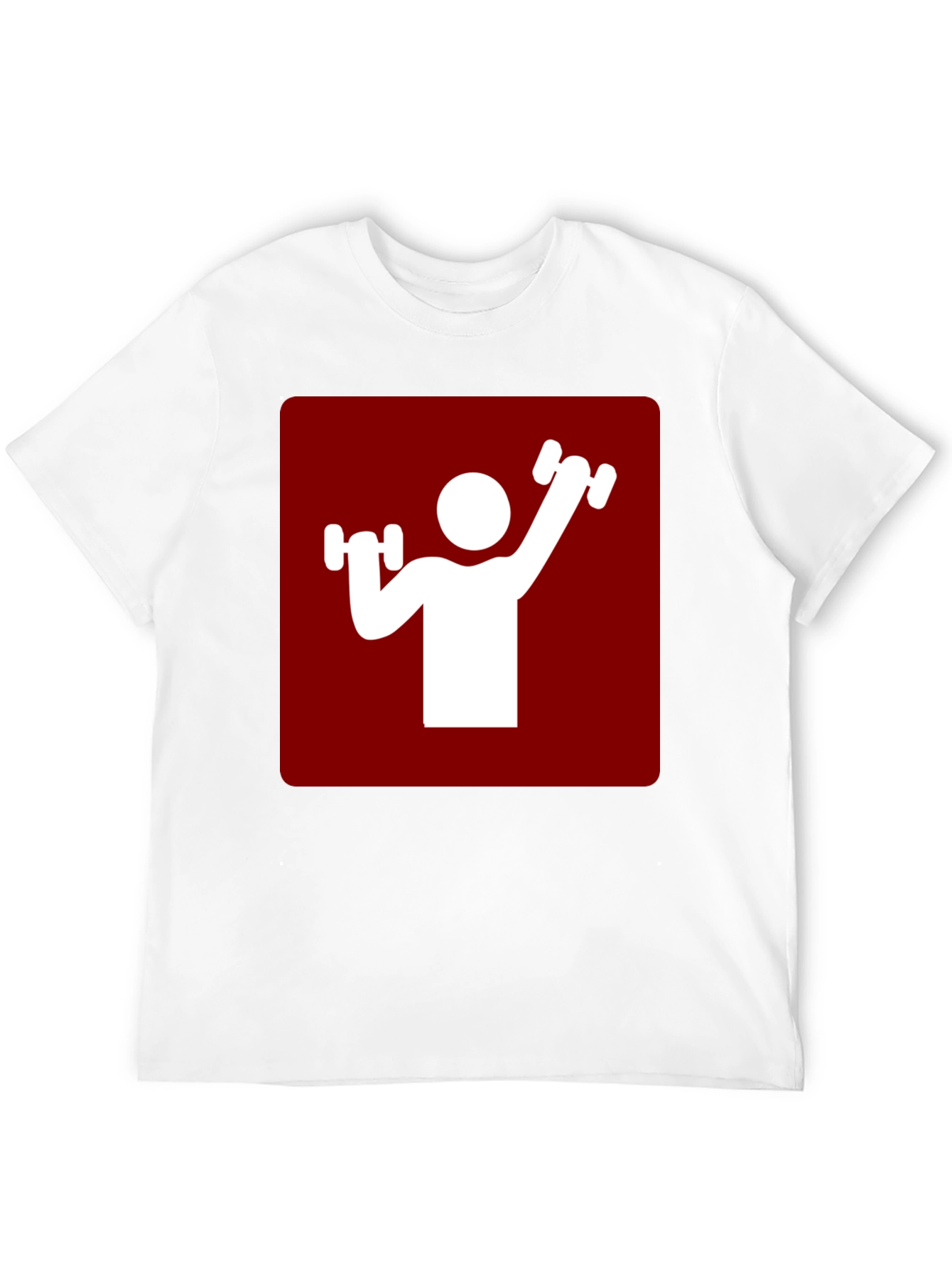 Workout Graphic Tee - Red & White