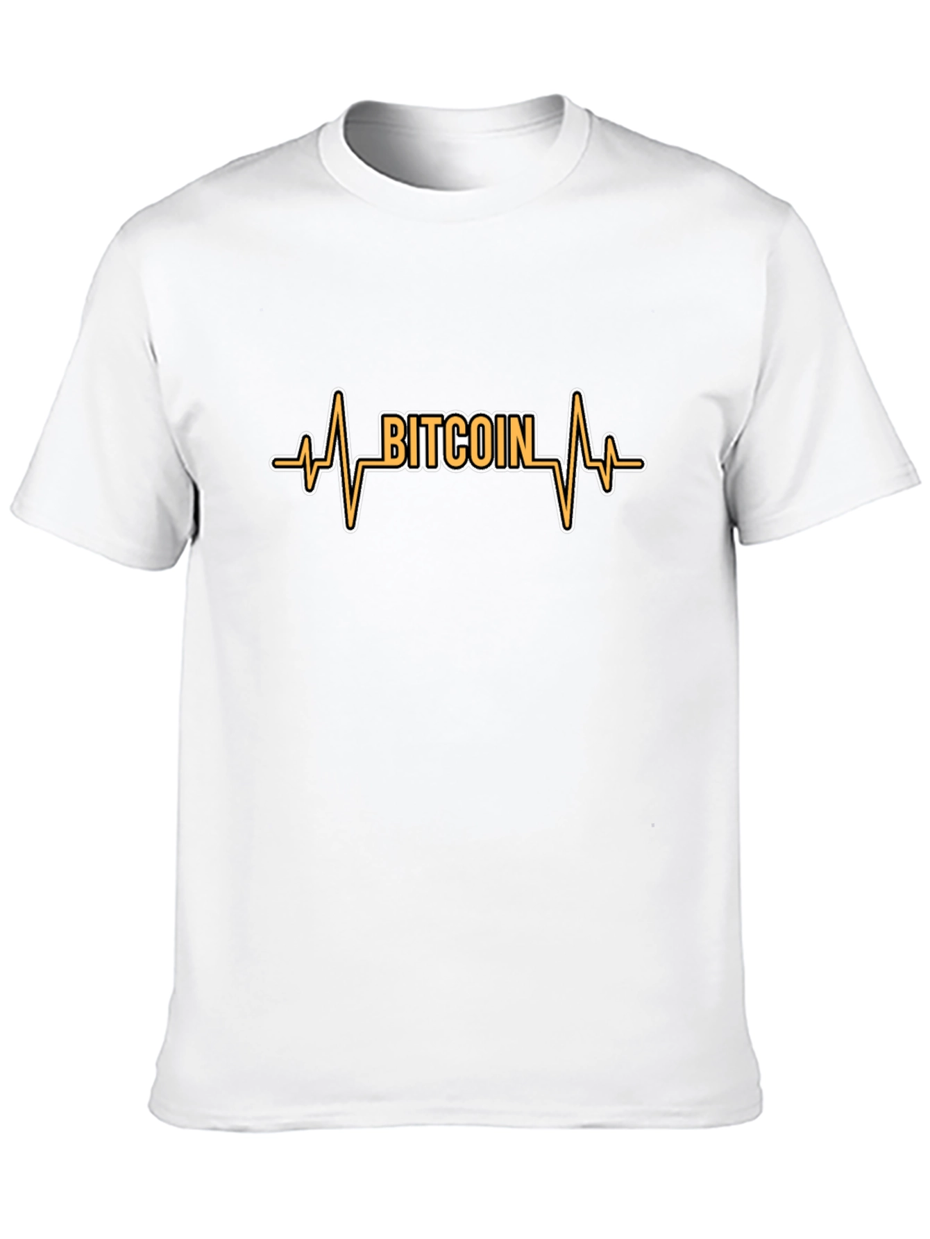 Bitcoin Heartbeat Graphic Tee - Crypto Fan T-Shirt