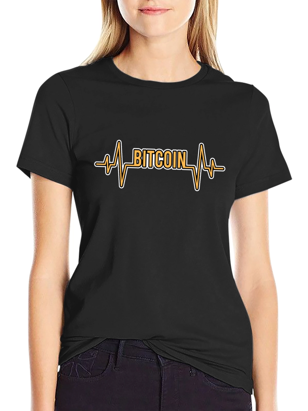 Bitcoin Heartbeat Graphic Tee - Crypto Fan T-Shirt