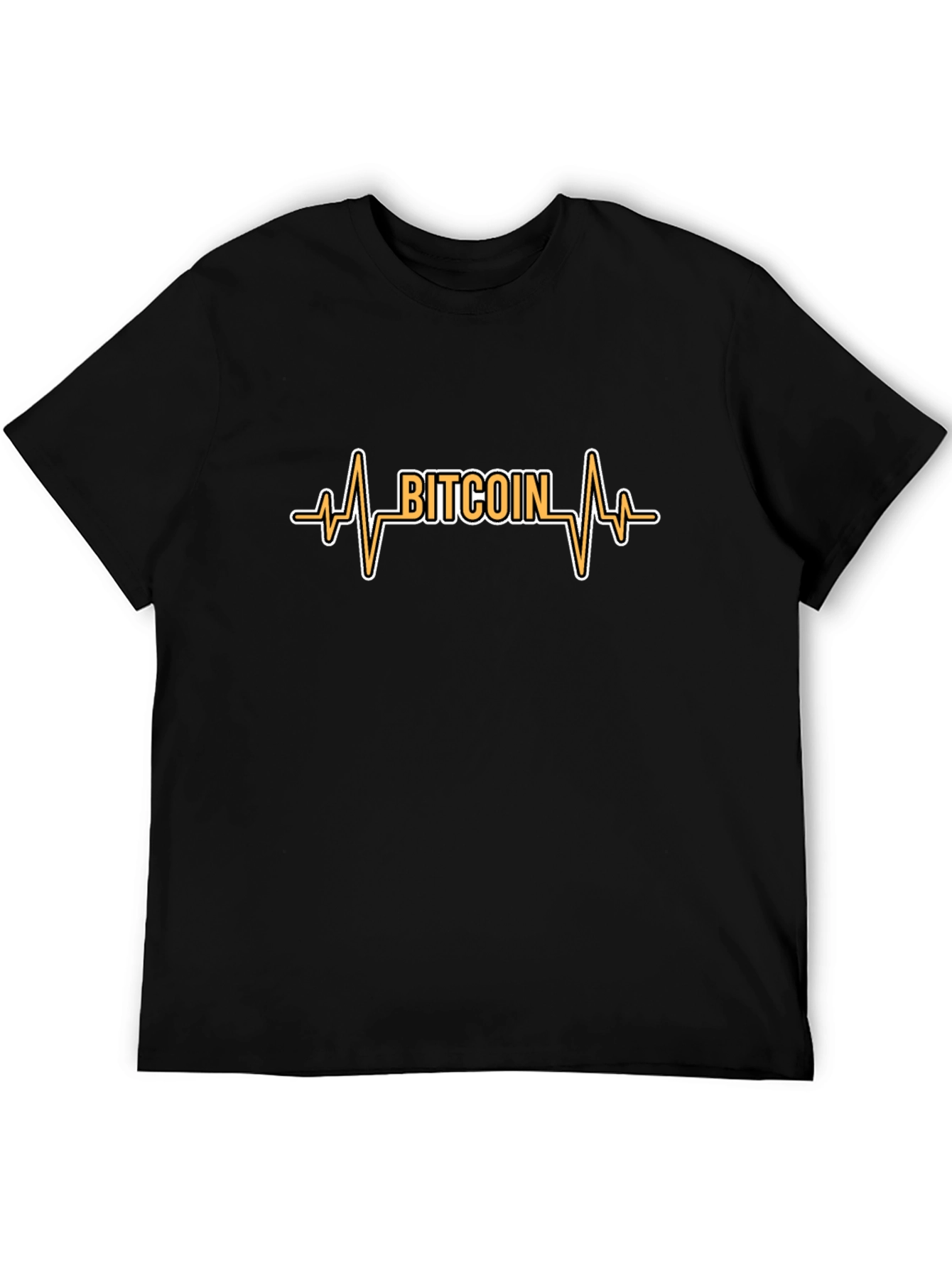 Bitcoin Heartbeat Graphic Tee - Crypto Fan T-Shirt