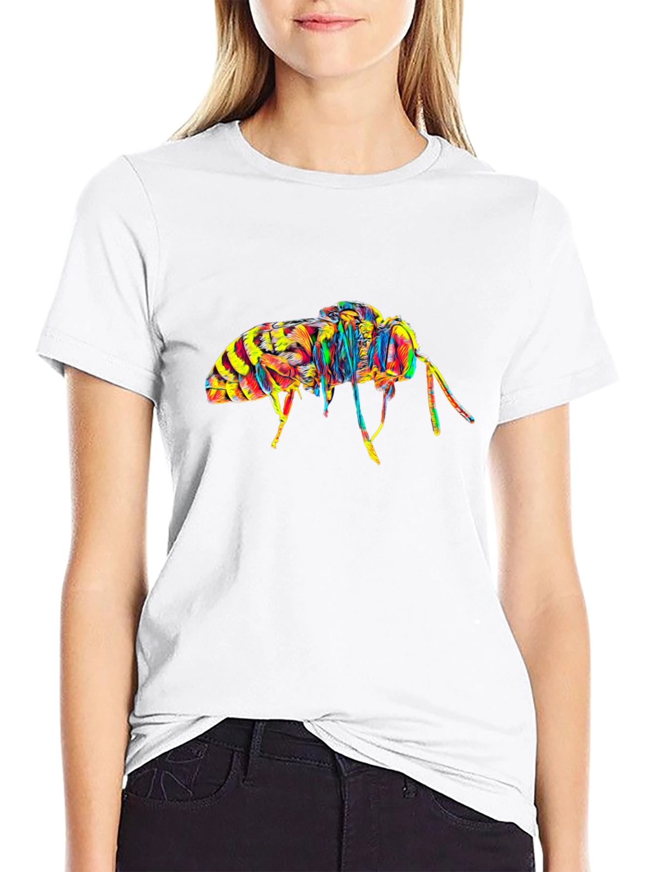 Bee Graphic T-Shirt - Artistic Insect Design