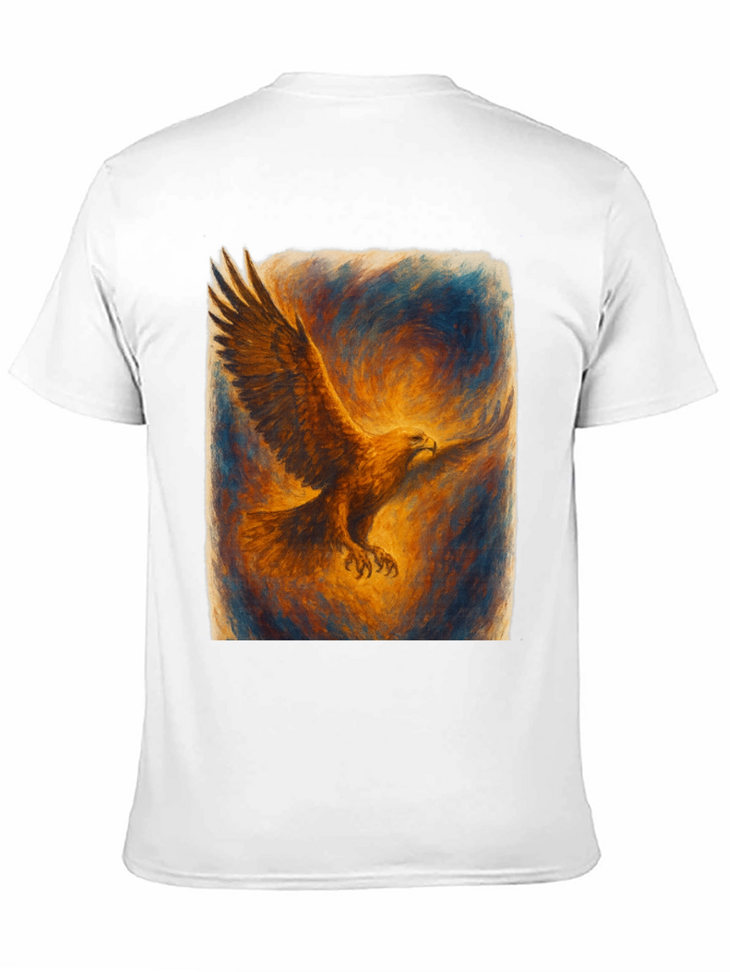 Eagle Art Print Black T-Shirt