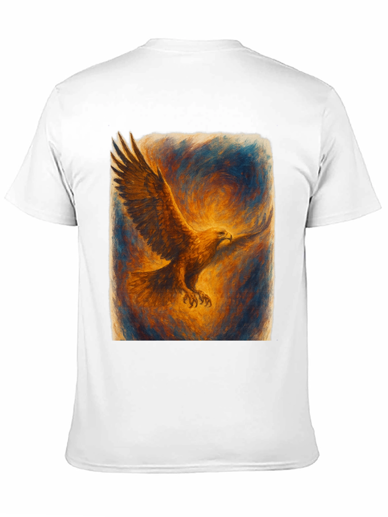 Eagle Art Print Black T-Shirt