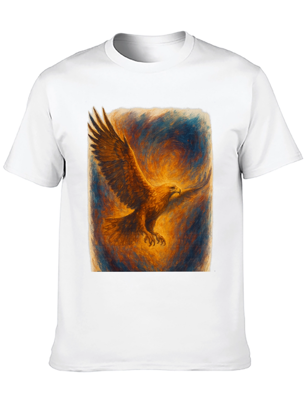 Eagle Art Print Black T-Shirt