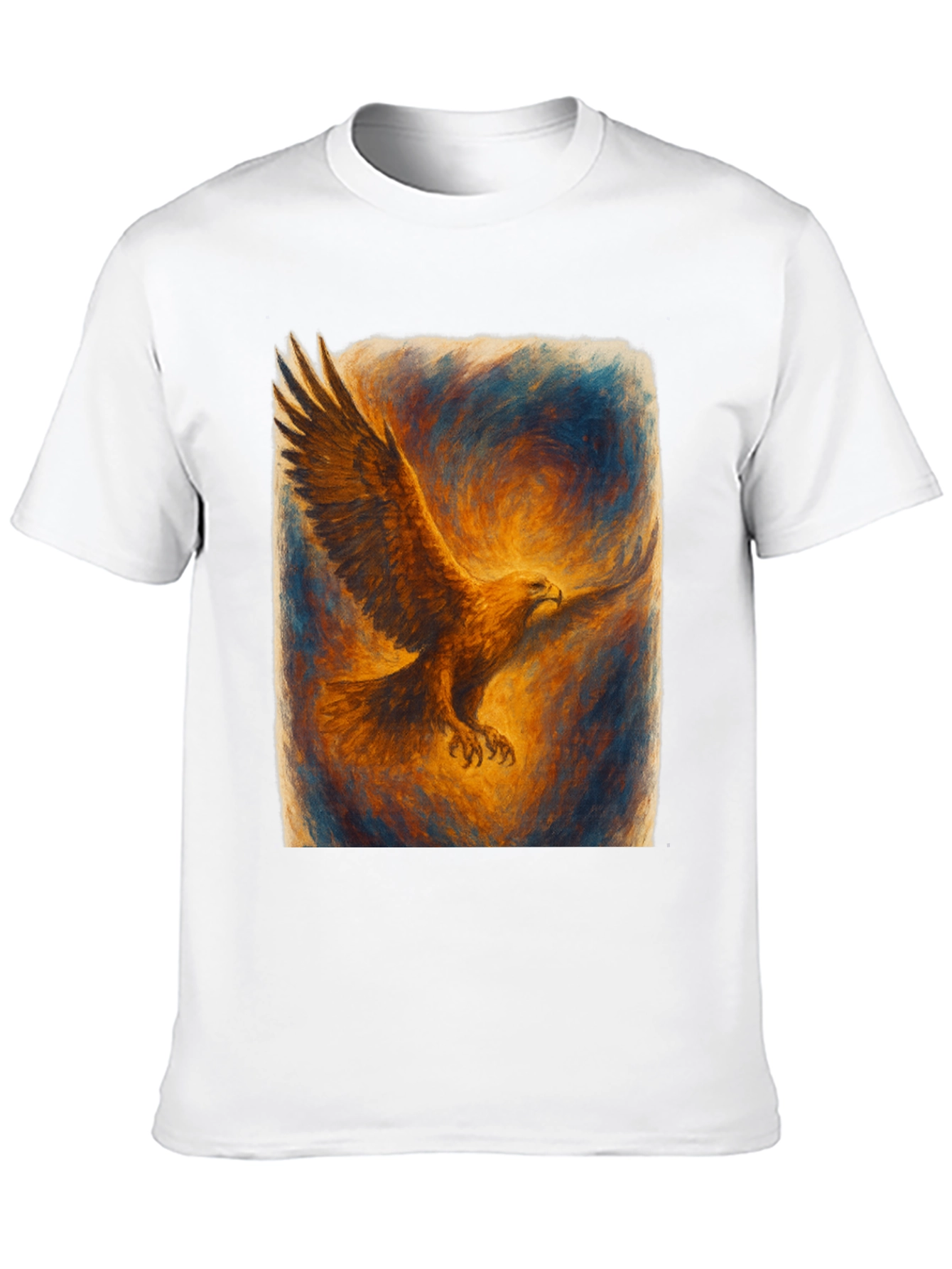 Eagle Art Print Black T-Shirt
