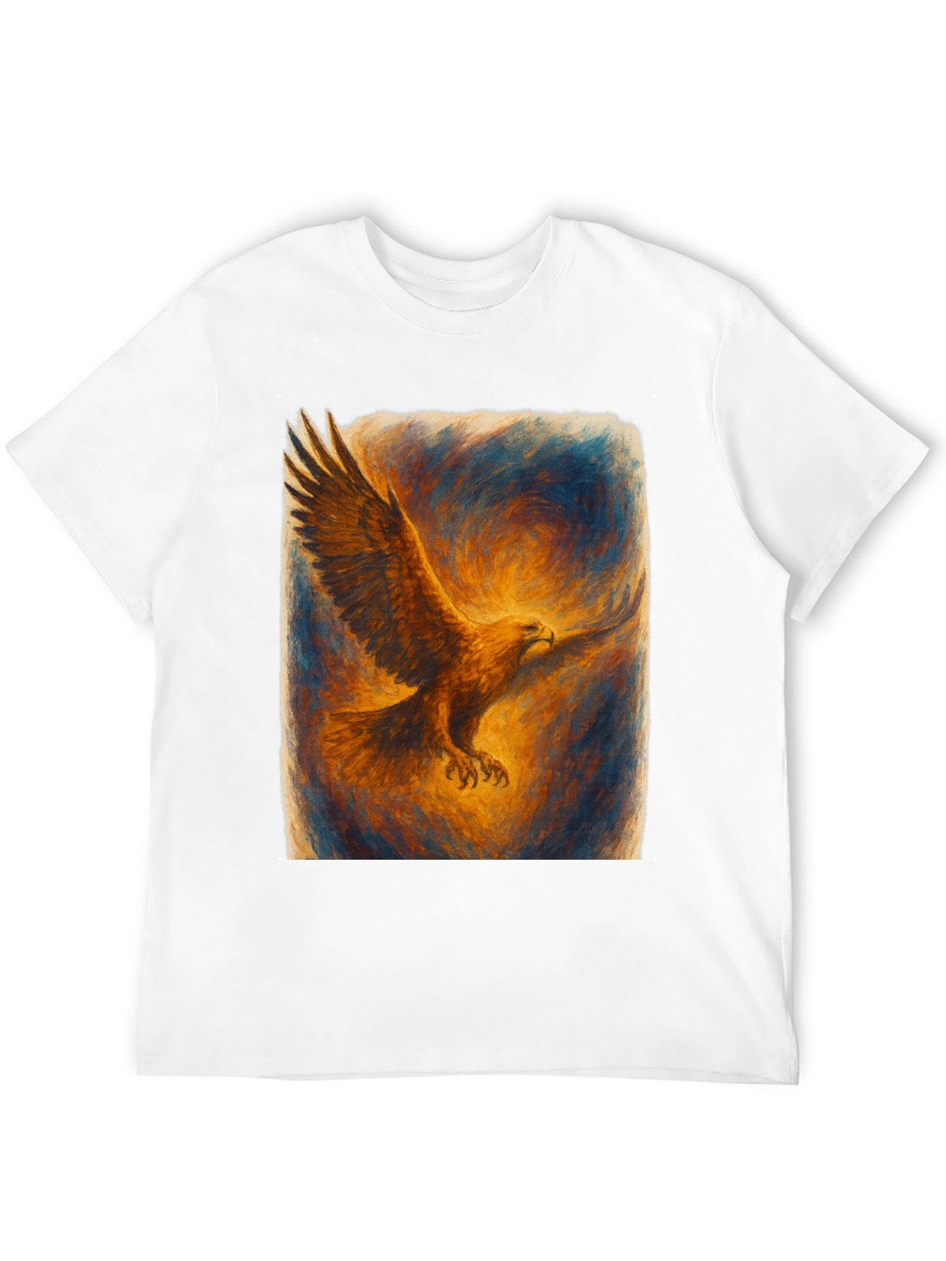 Eagle Art Print Black T-Shirt