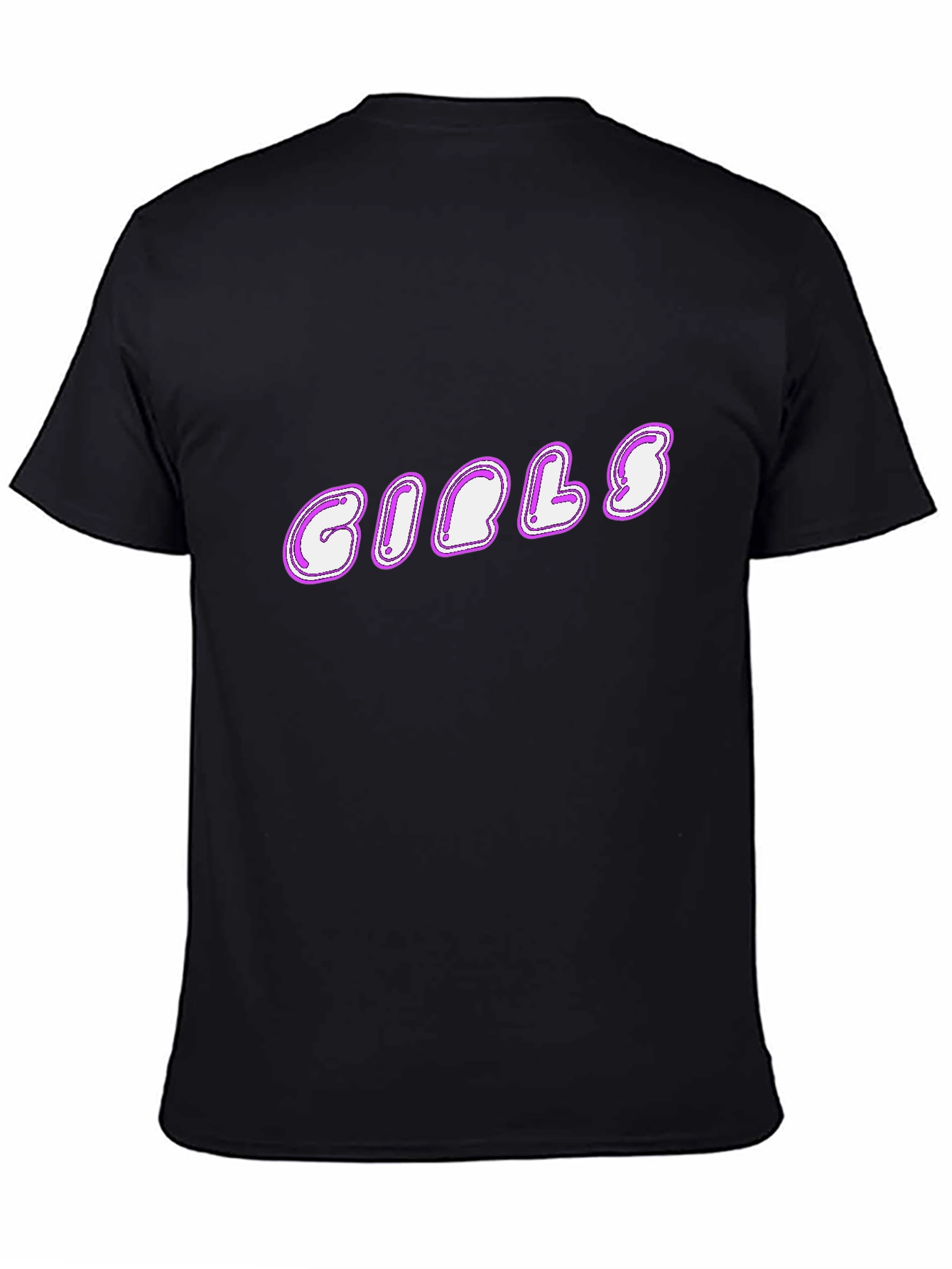 Girls Graphic Black T-Shirt - Casual Style