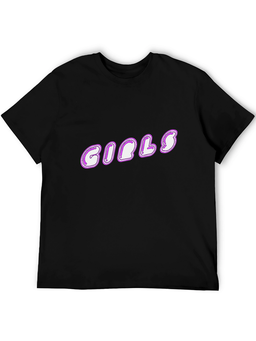 Girls Graphic Black T-Shirt - Casual Style