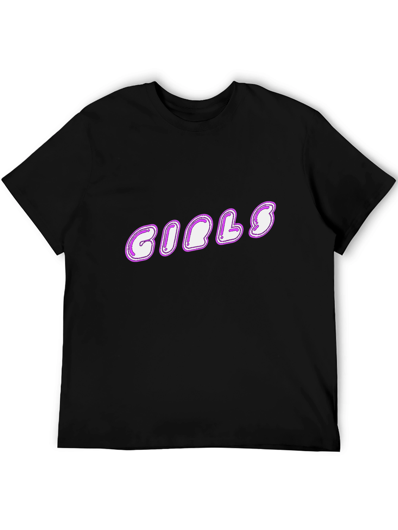 Girls Graphic Black T-Shirt - Casual Style