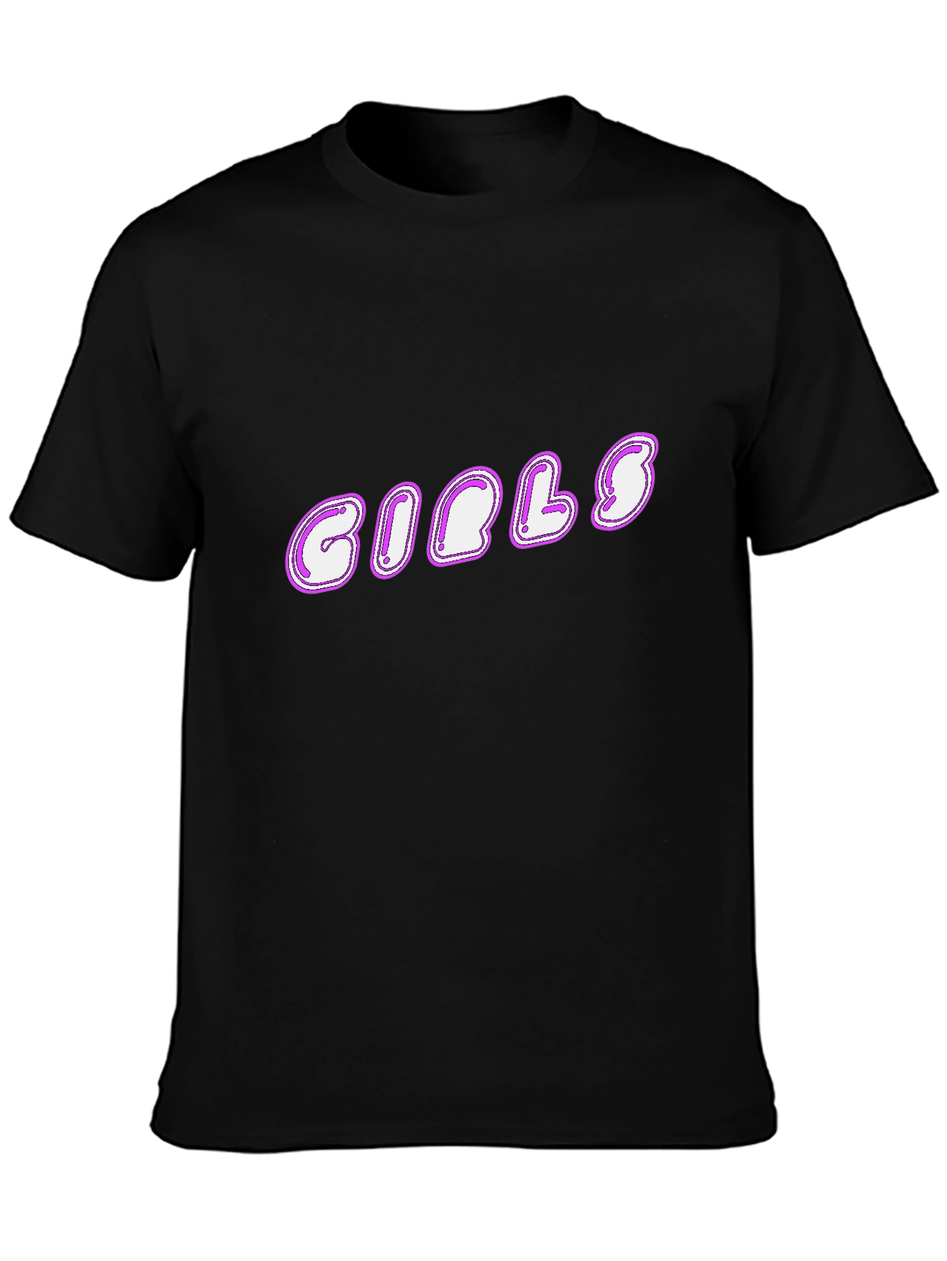 Girls Graphic Black T-Shirt - Casual Style