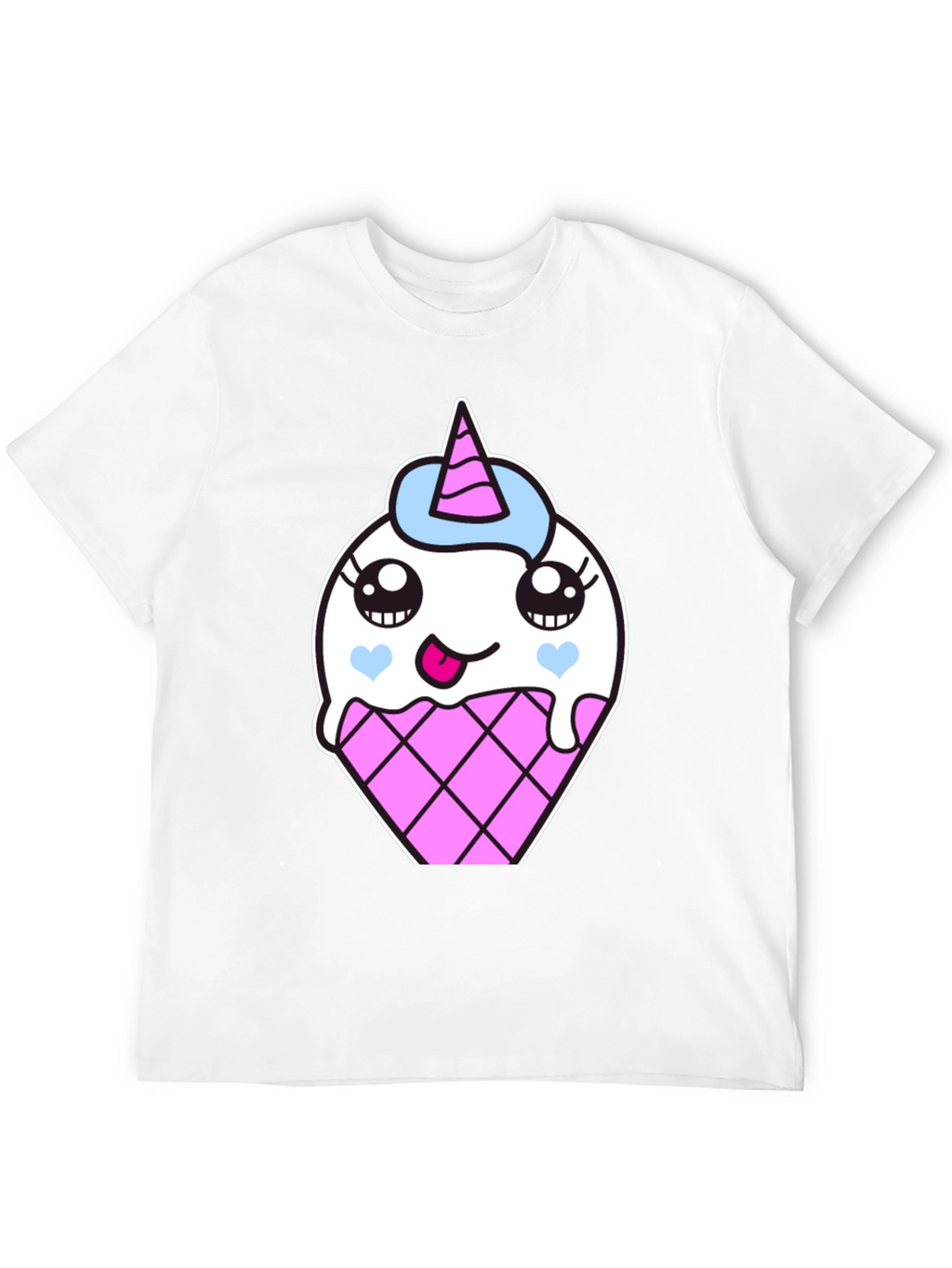 Unicorn Ice Cream Cone Graphic T-Shirt