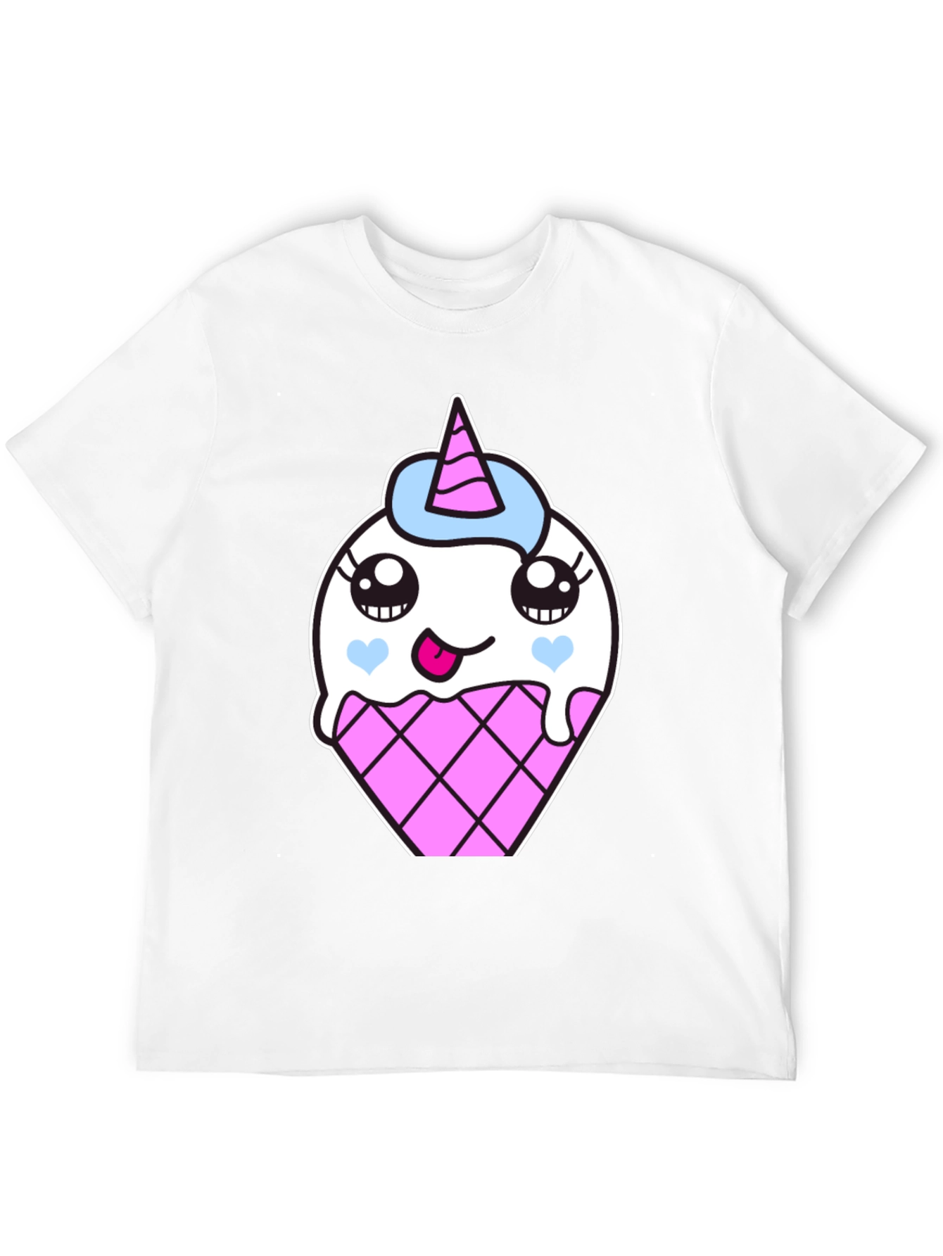 Unicorn Ice Cream Cone Graphic T-Shirt
