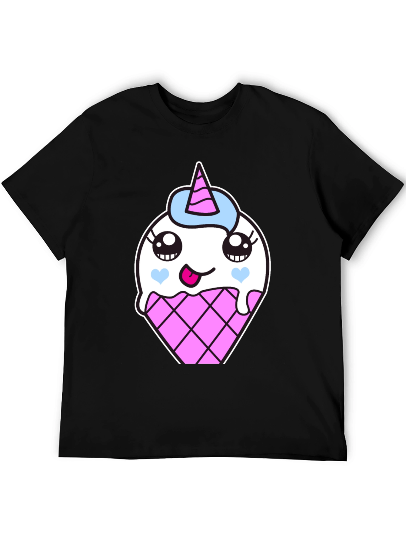 Unicorn Ice Cream Cone Graphic T-Shirt