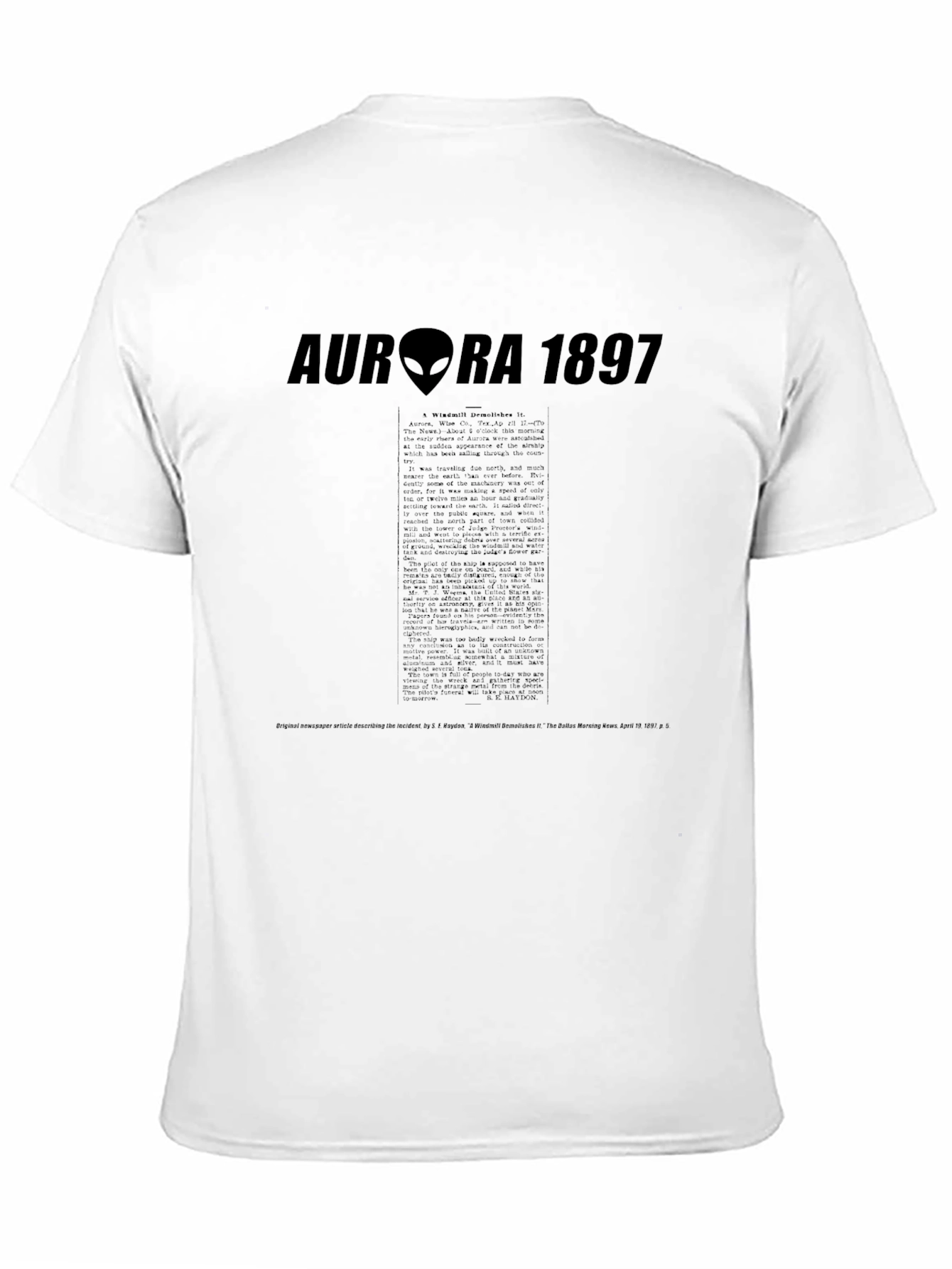 Aurora 1897 Alien Encounter Black T-Shirt