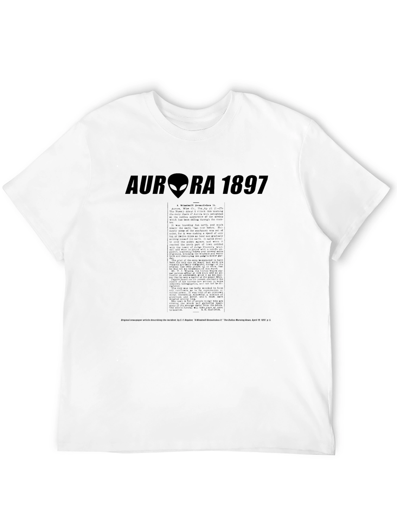 Aurora 1897 Alien Encounter Black T-Shirt