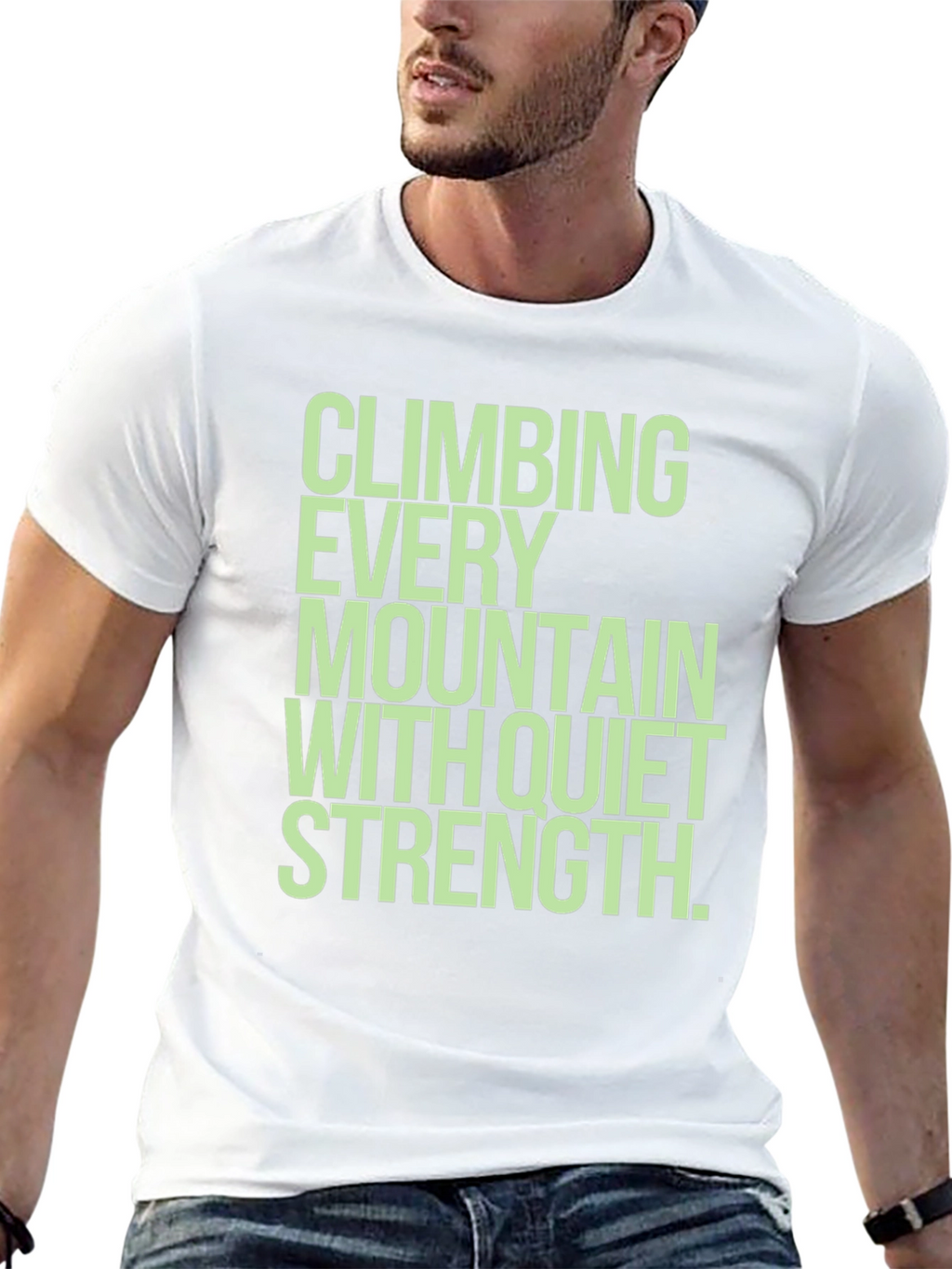Climbing Mountain Graphic Tee - Quiet Strength Black Shirt