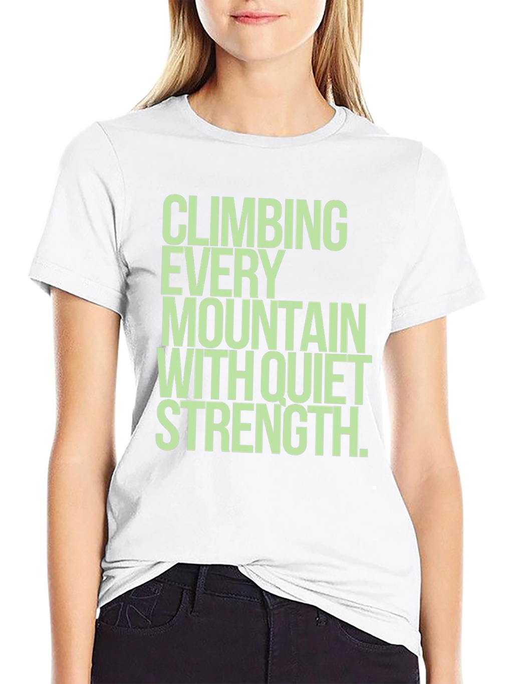 Climbing Mountain Graphic Tee - Quiet Strength Black Shirt