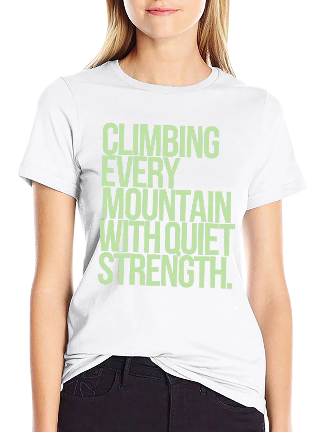 Climbing Mountain Graphic Tee - Quiet Strength Black Shirt