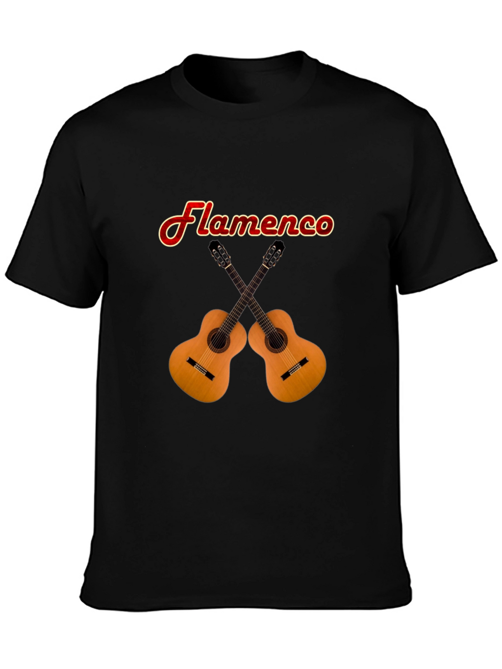 Flamenco Guitars Graphic T-Shirt - Black