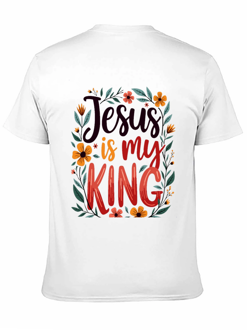Jesus is My King Floral T-Shirt