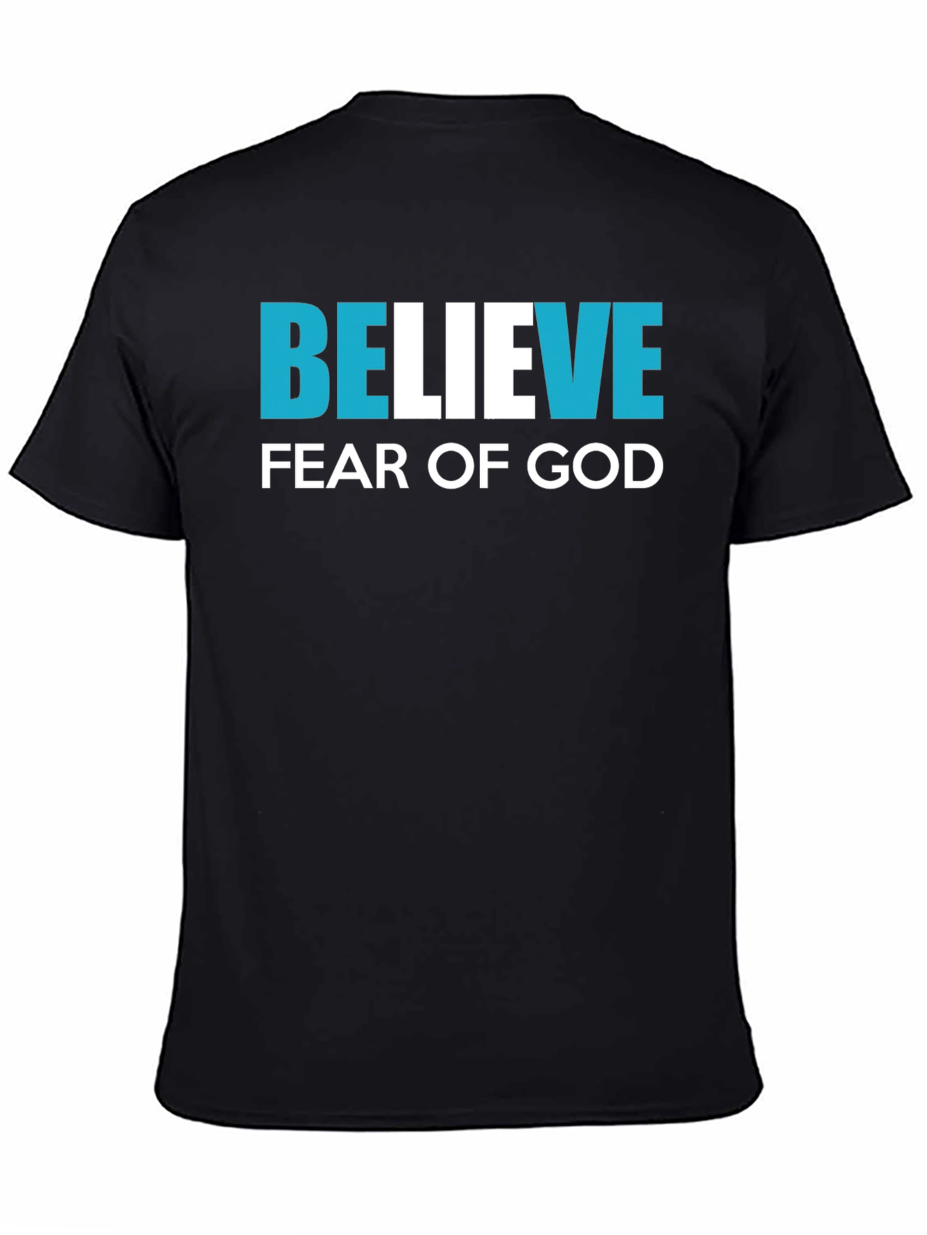 Believe Fear of God Black Graphic T-Shirt