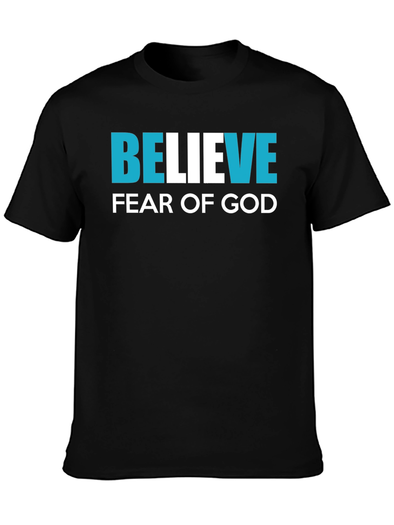 Believe Fear of God Black Graphic T-Shirt