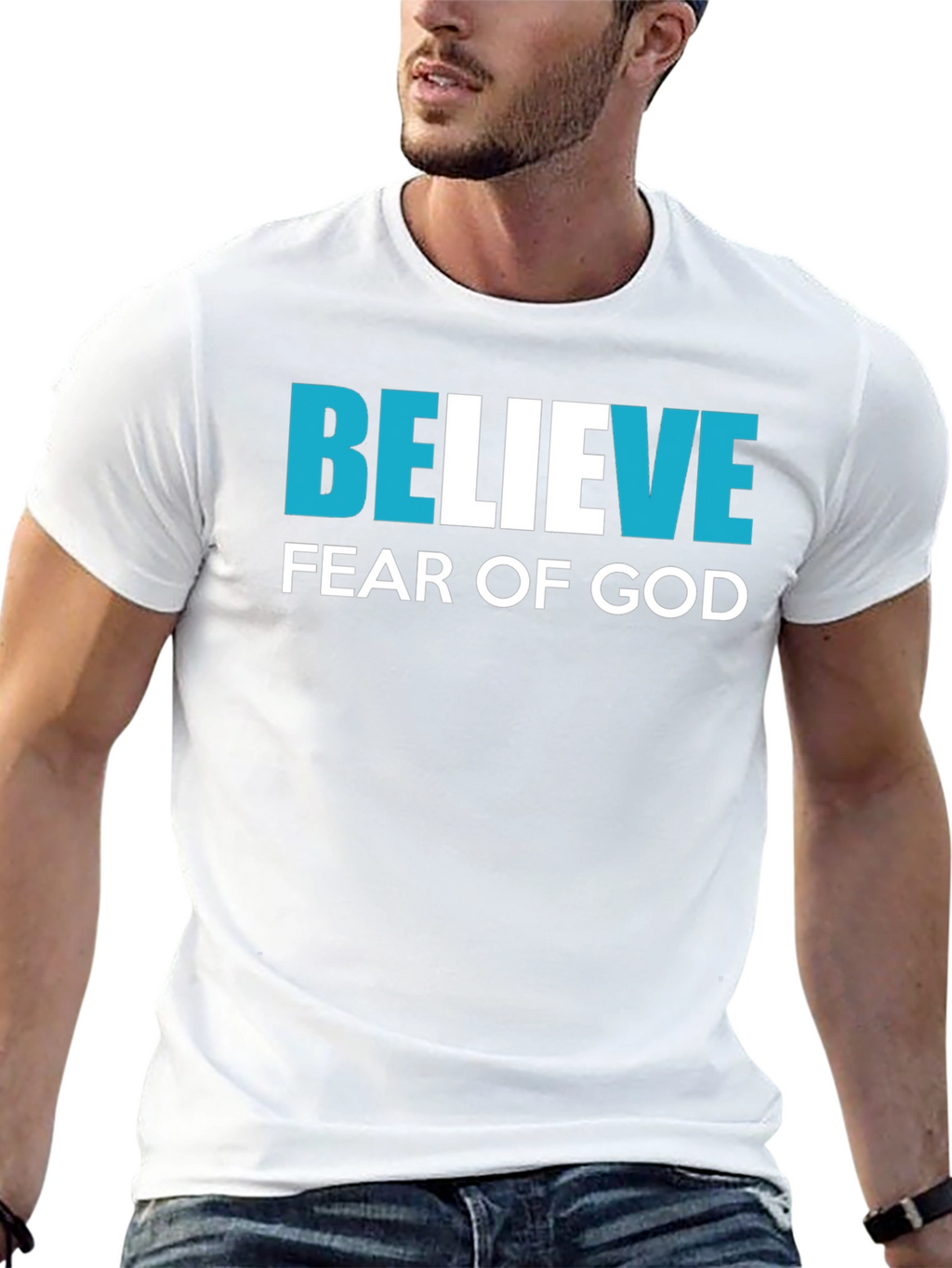 Believe Fear of God Black Graphic T-Shirt