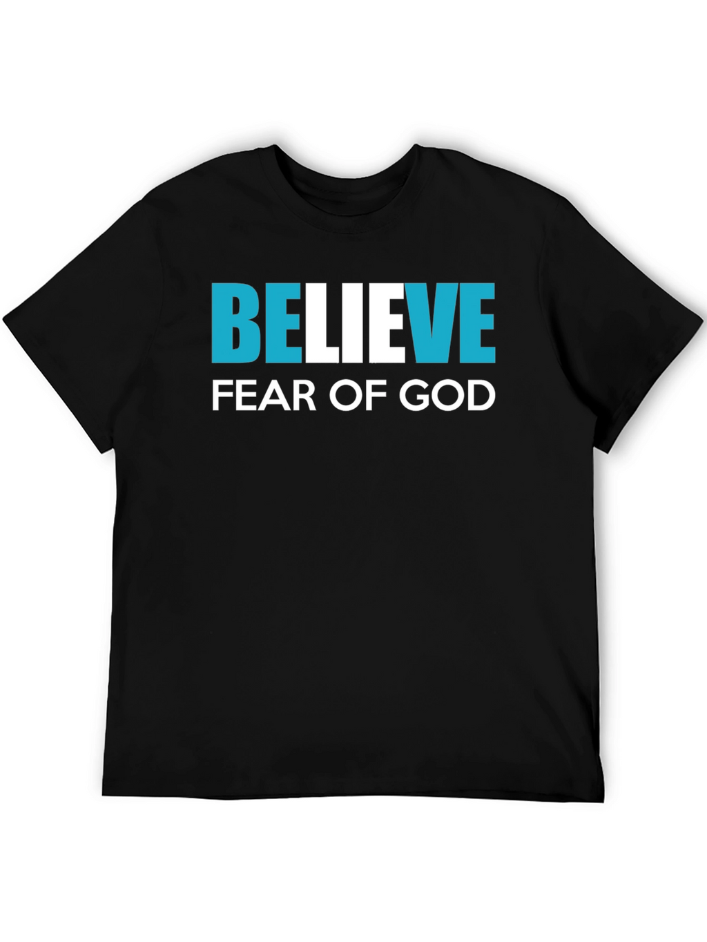 Believe Fear of God Black Graphic T-Shirt