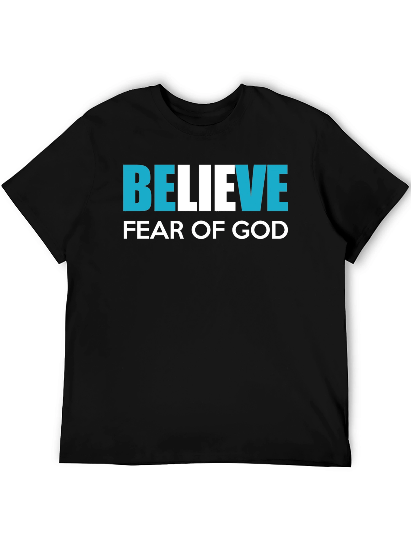 Believe Fear of God Black Graphic T-Shirt