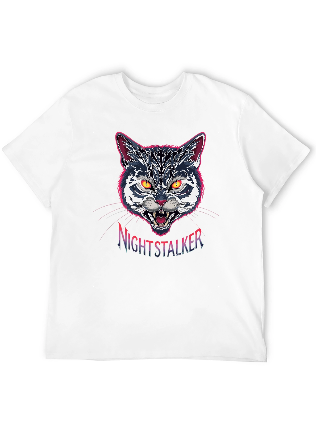 Nightstalker Cat Graphic T-Shirt - Premium Cotton
