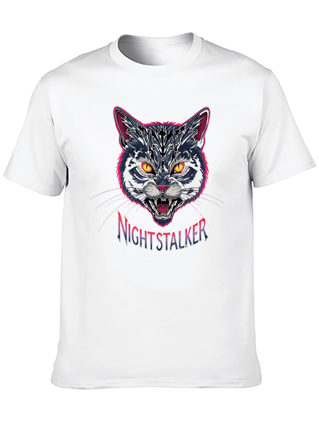 Nightstalker Cat Graphic T-Shirt - Premium Cotton