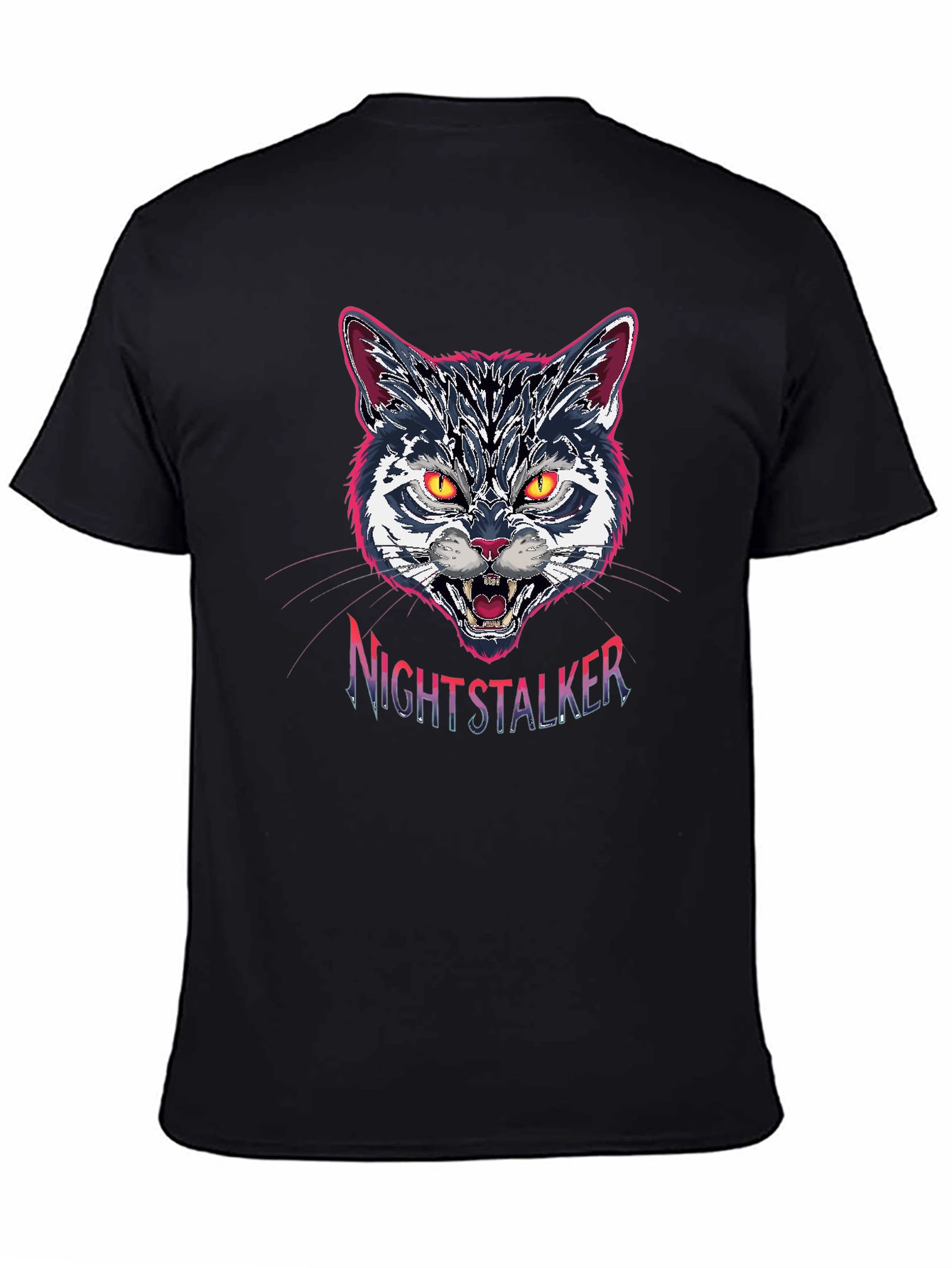 Nightstalker Cat Graphic T-Shirt - Premium Cotton