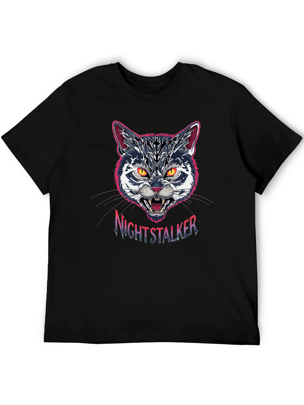 Nightstalker Cat Graphic T-Shirt - Premium Cotton