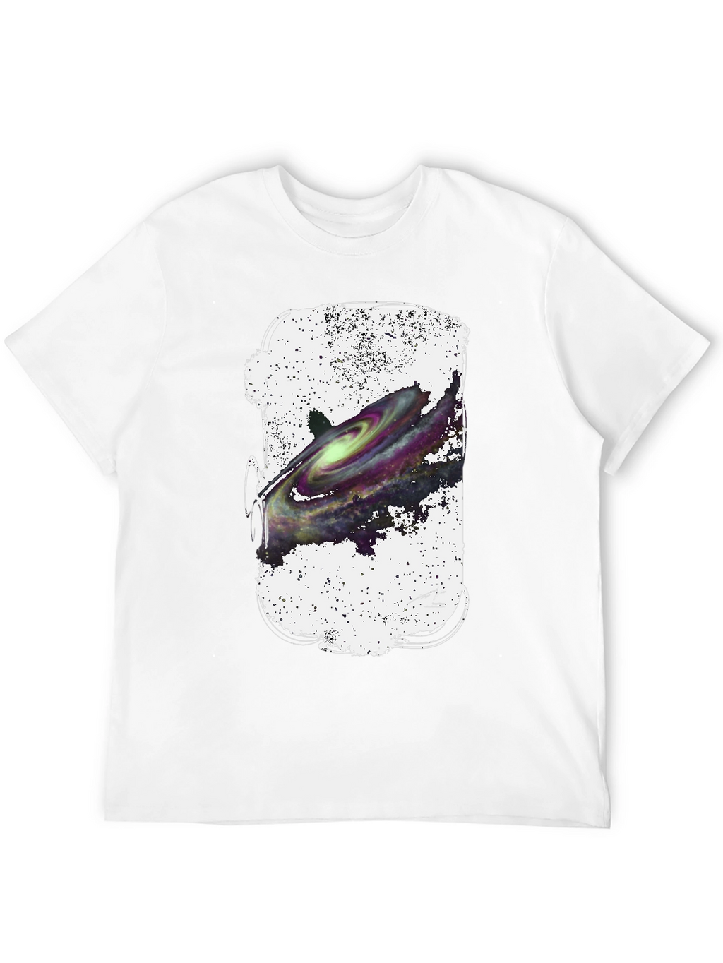 Galaxy Graphic Black T-Shirt for Men