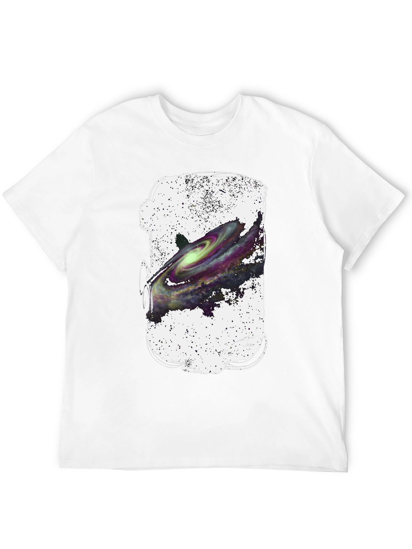 Galaxy Graphic Black T-Shirt for Men