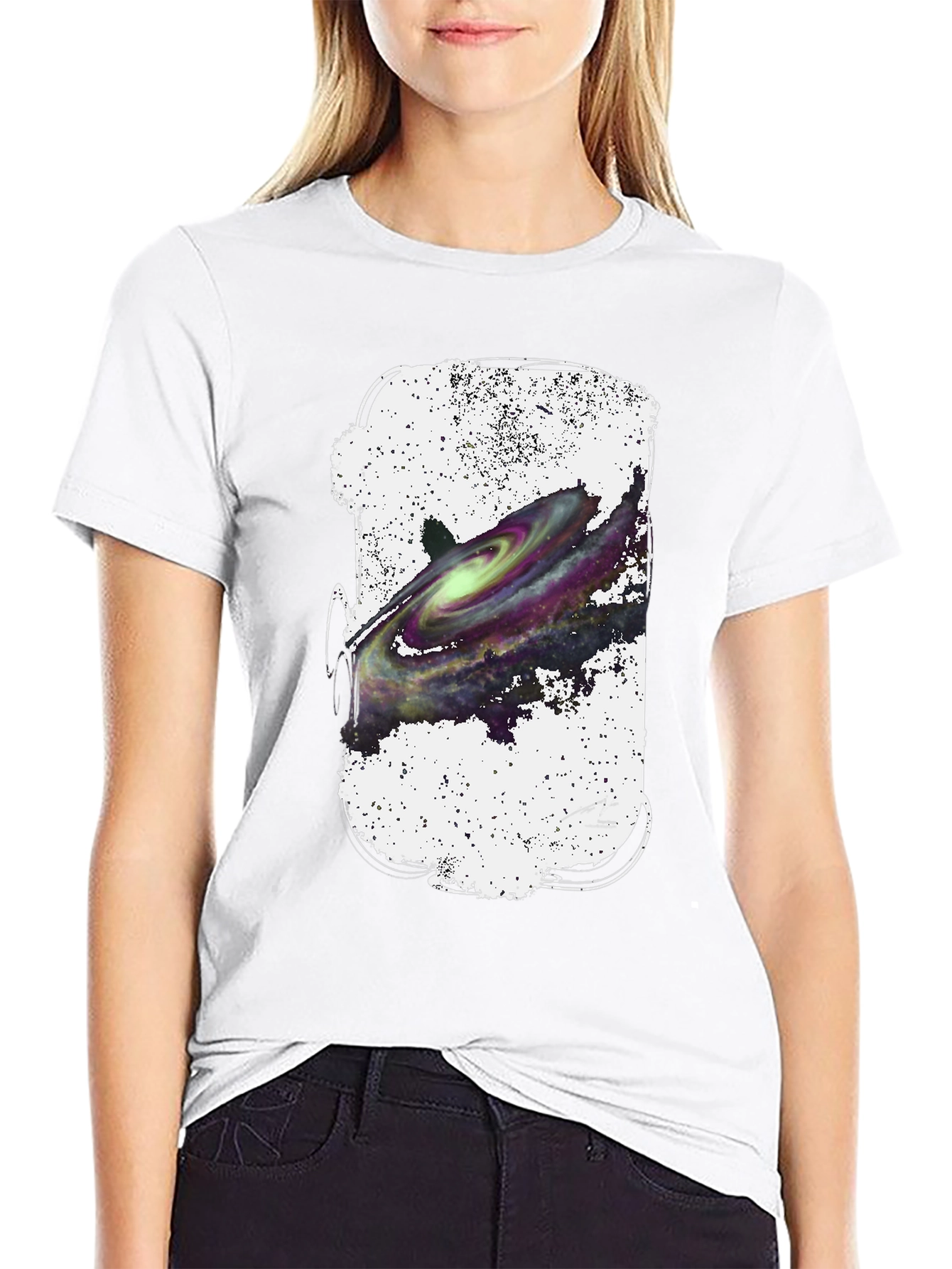 Galaxy Graphic Black T-Shirt for Men