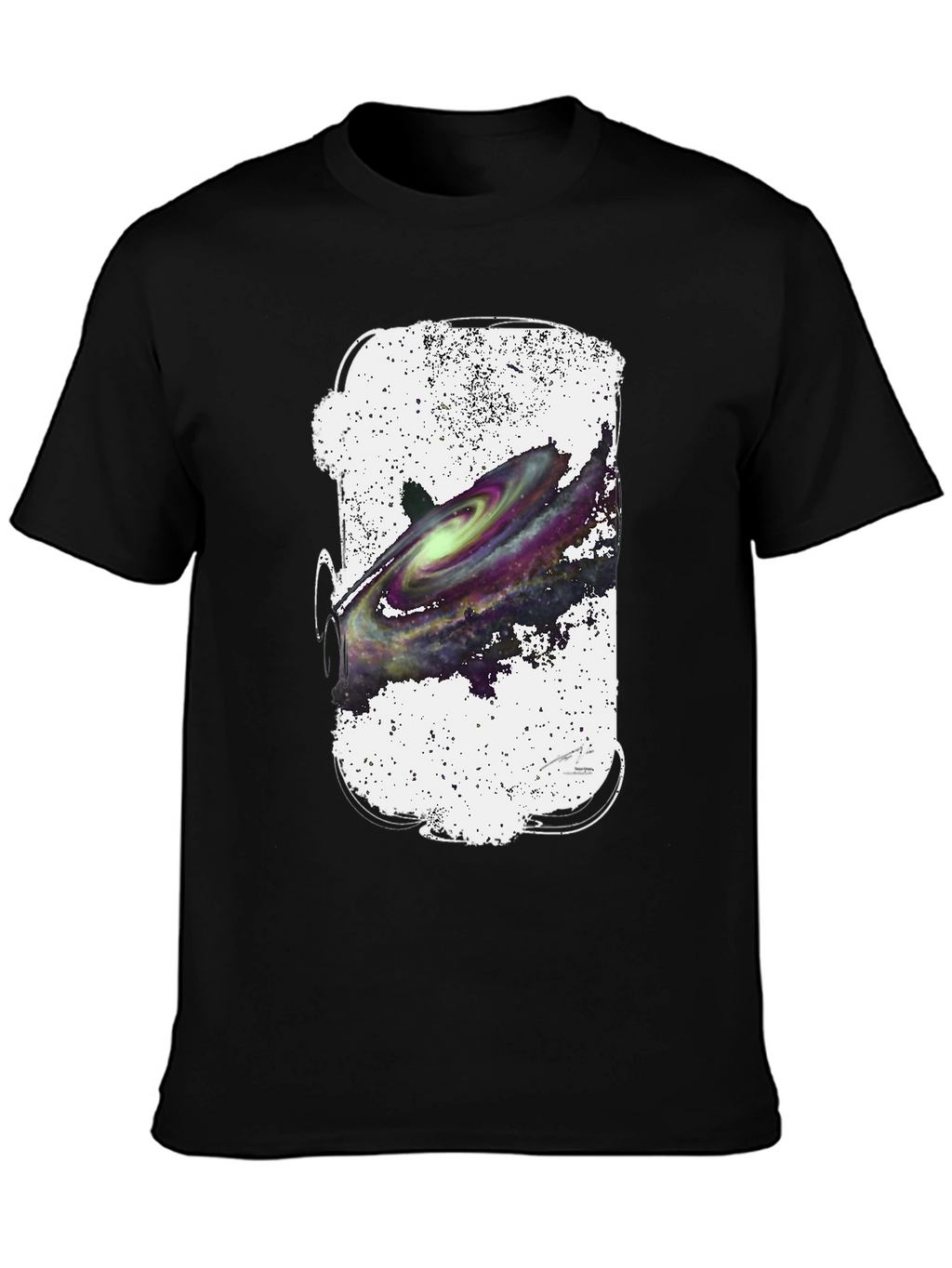 Galaxy Graphic Black T-Shirt for Men